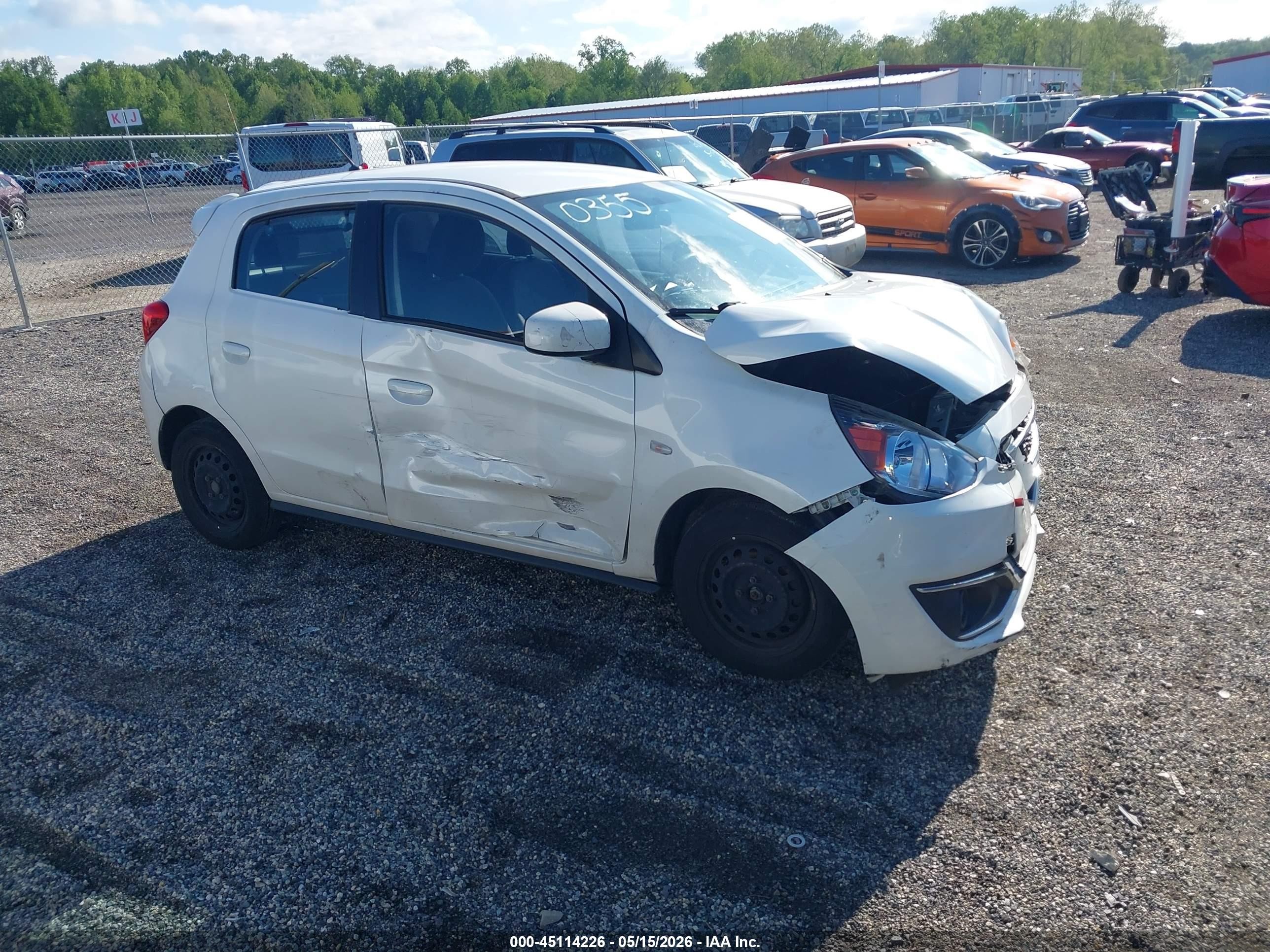 2018 Mitsubishi Mirage ES, VIN ML32A3HJ5JH010355 — Front end