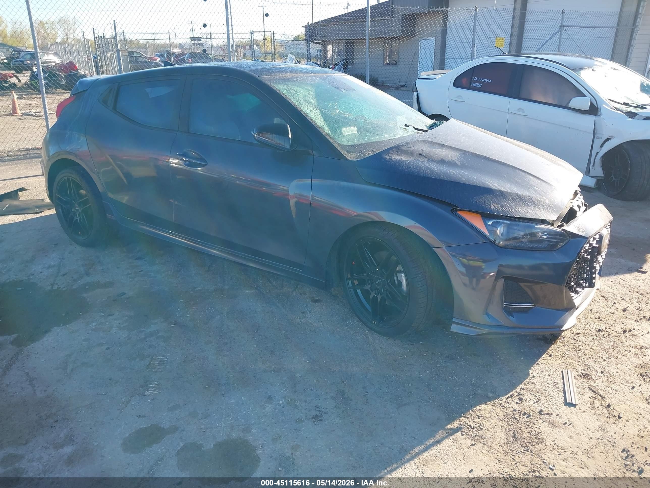 2019 Hyundai Veloster Turbo Ultimate, VIN KMHTH6AB3KU014278 — Side