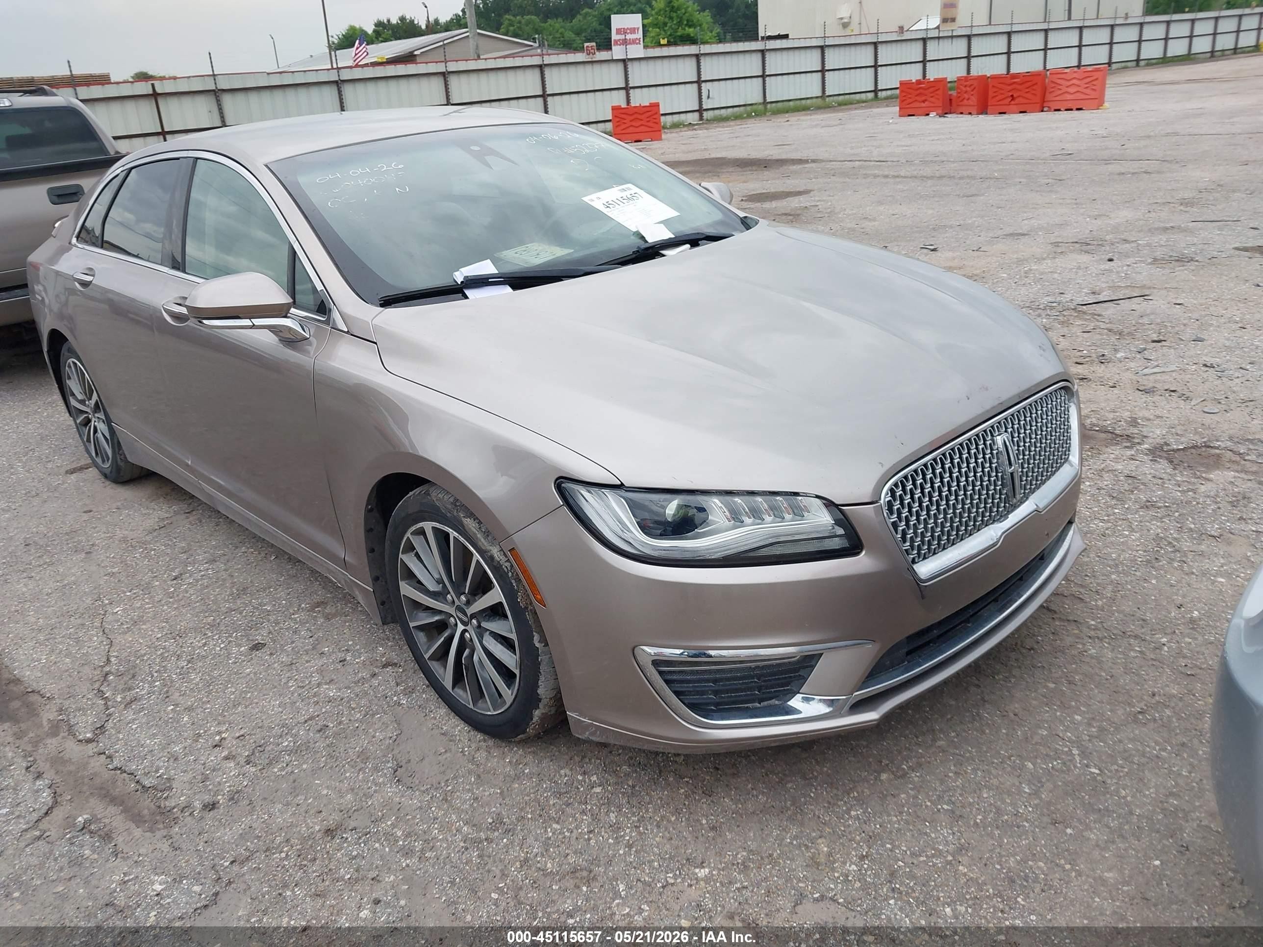2019 Lincoln MKZ Reserve I, VIN 3LN6L5C96KR624215 — Not stated