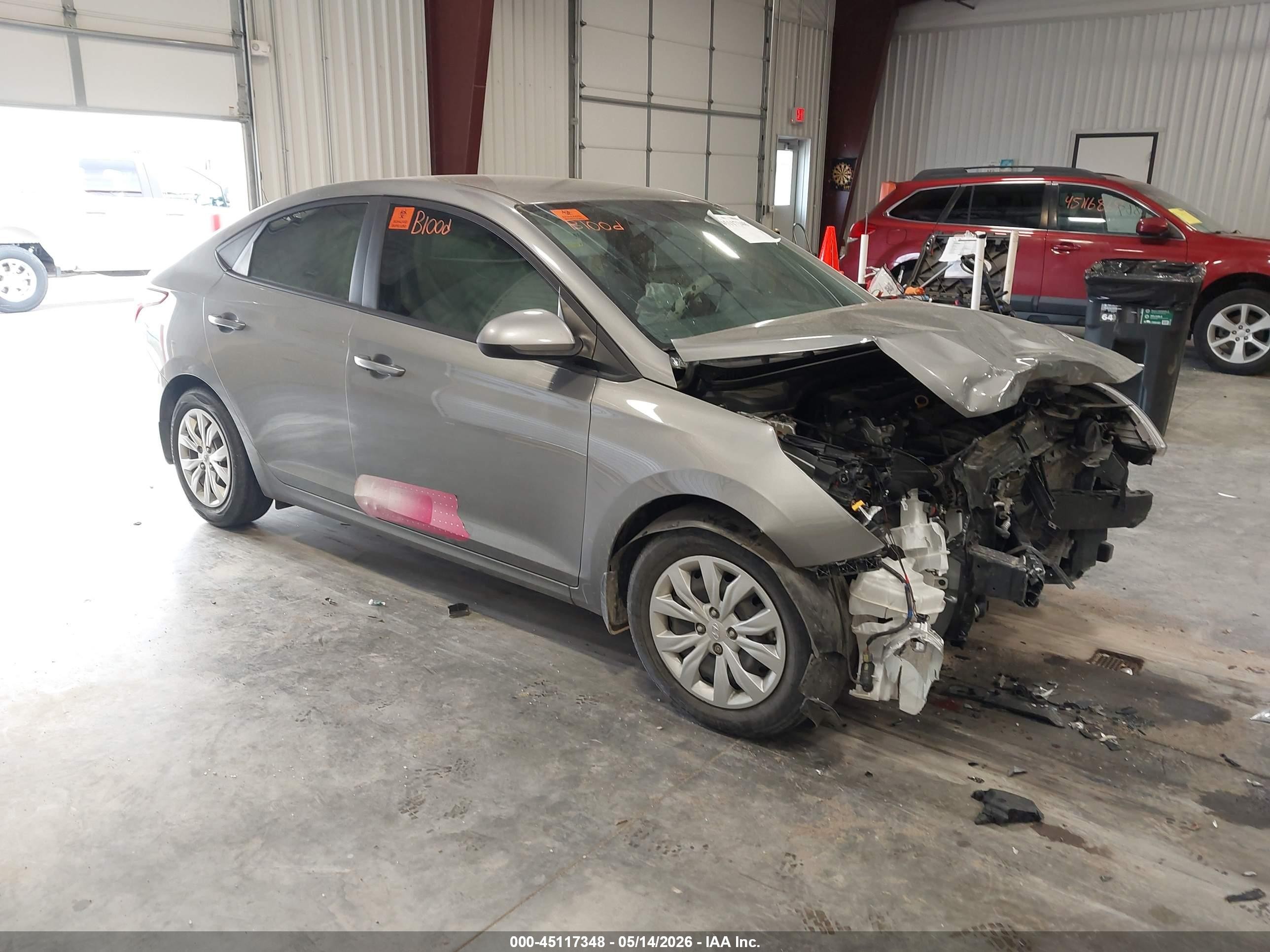 2022 Hyundai Accent SE, VIN 3KPC24A61NE177222 — Biohazard / chemical