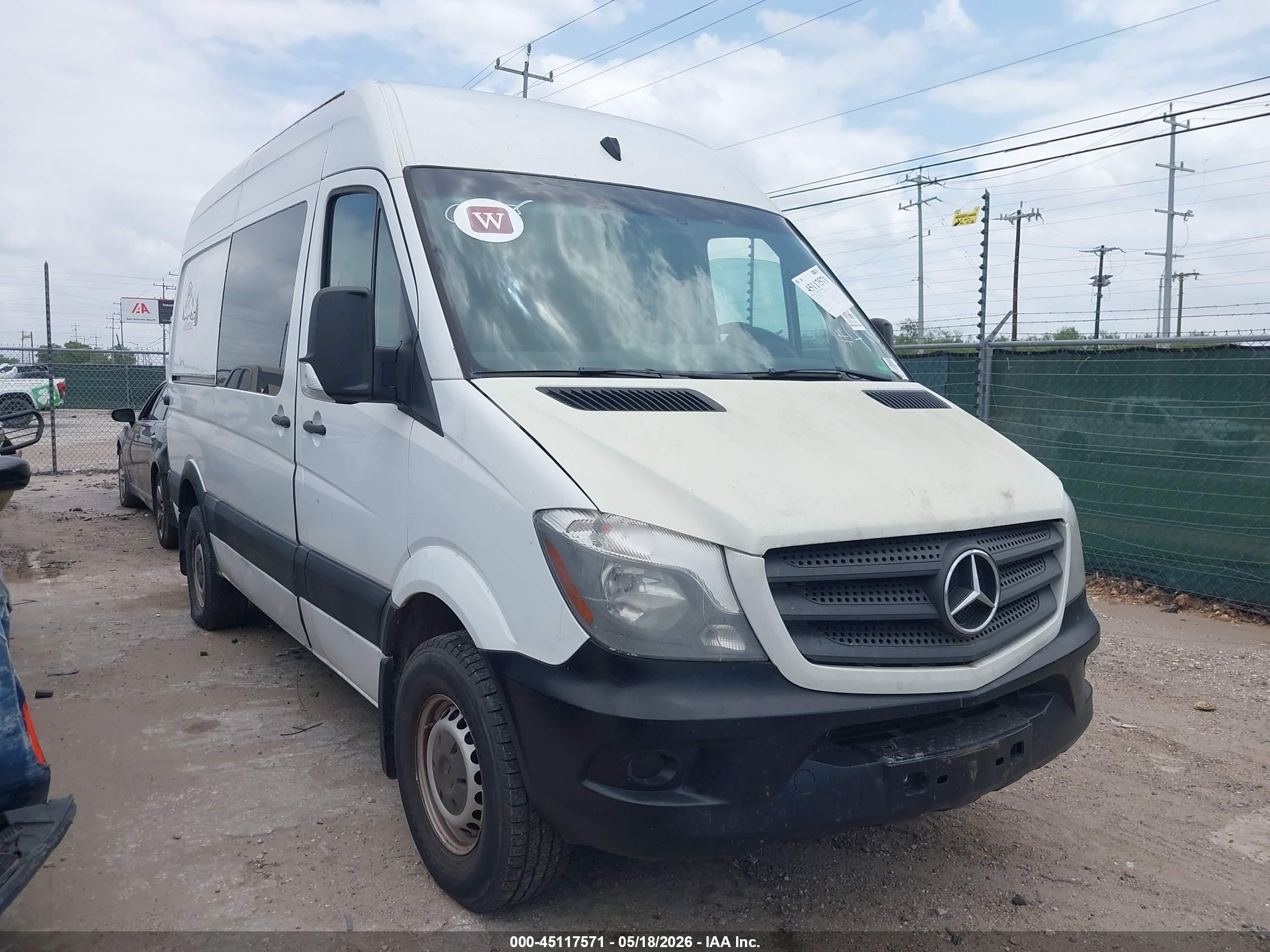 2017 Mercedes-Benz Sprinter Cargo Worker, VIN WD3PE7CD9HP376040 — Theft recovery
