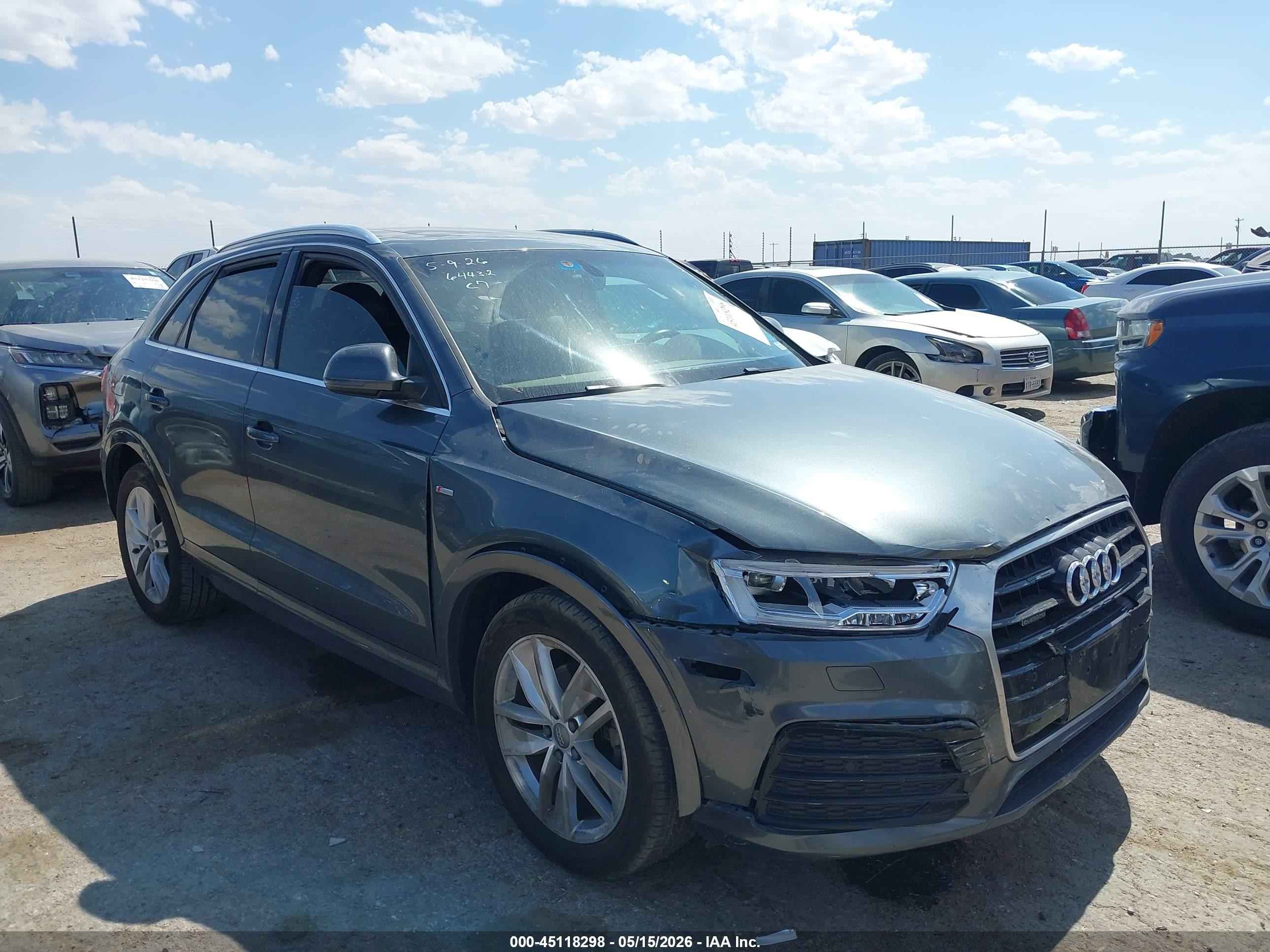 2018 Audi Q3 Premium Plus, VIN WA1JCCFS5JR031984 — Front end