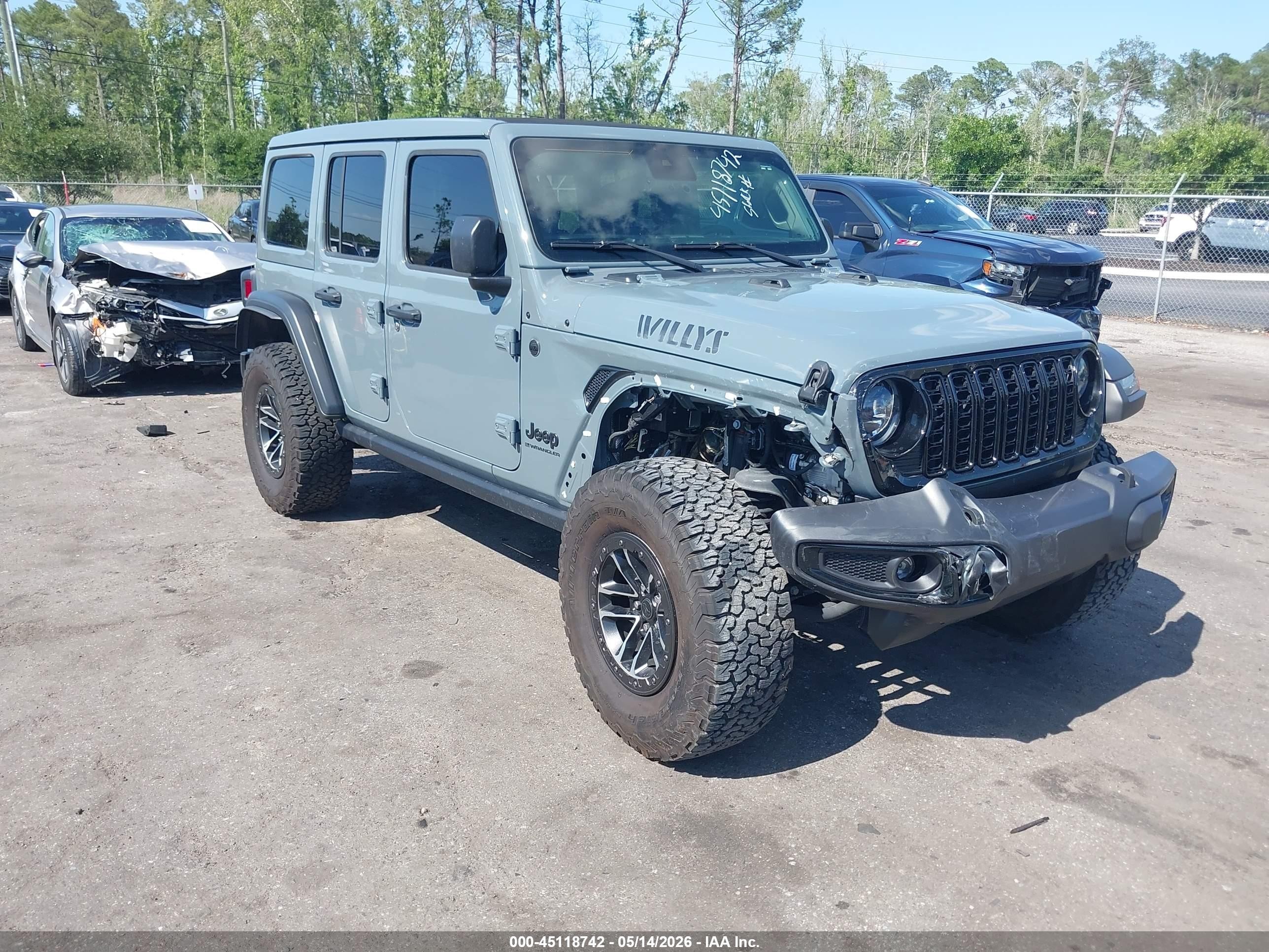 2024 Jeep Wrangler Willys, VIN 1C4RJXDG1RW358254 — Front end