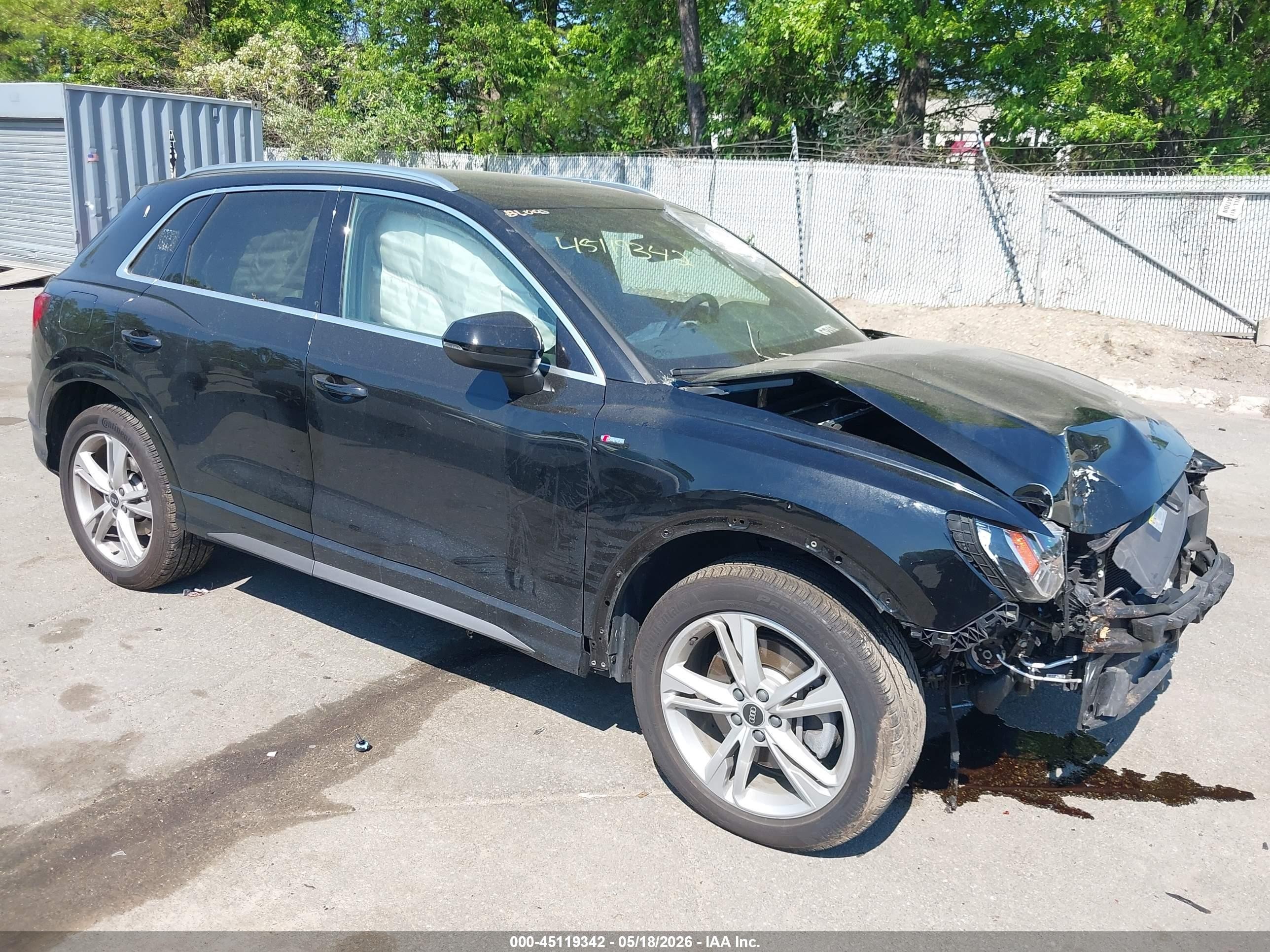 2021 Audi Q3 S line Premium Plus, VIN WA1EECF39M1050383 — Biohazard / chemical