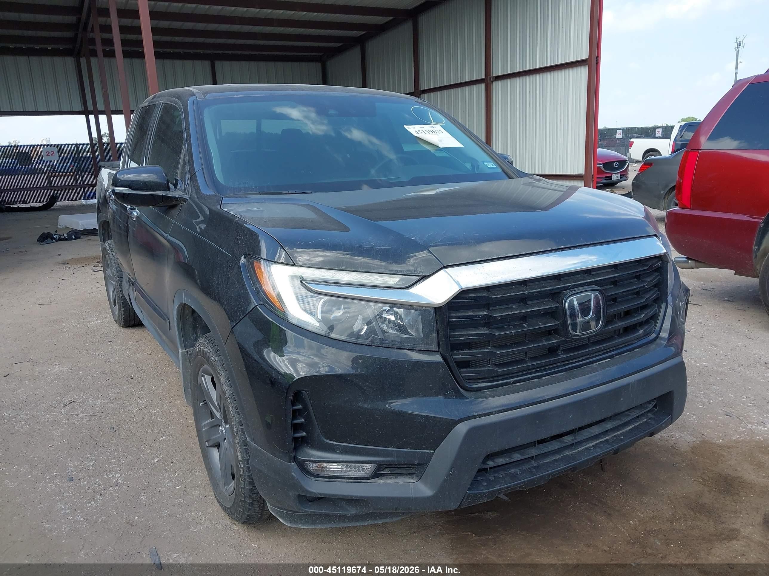 2022 Honda Ridgeline RTL-E, VIN 5FPYK3F78NB019463 — Side