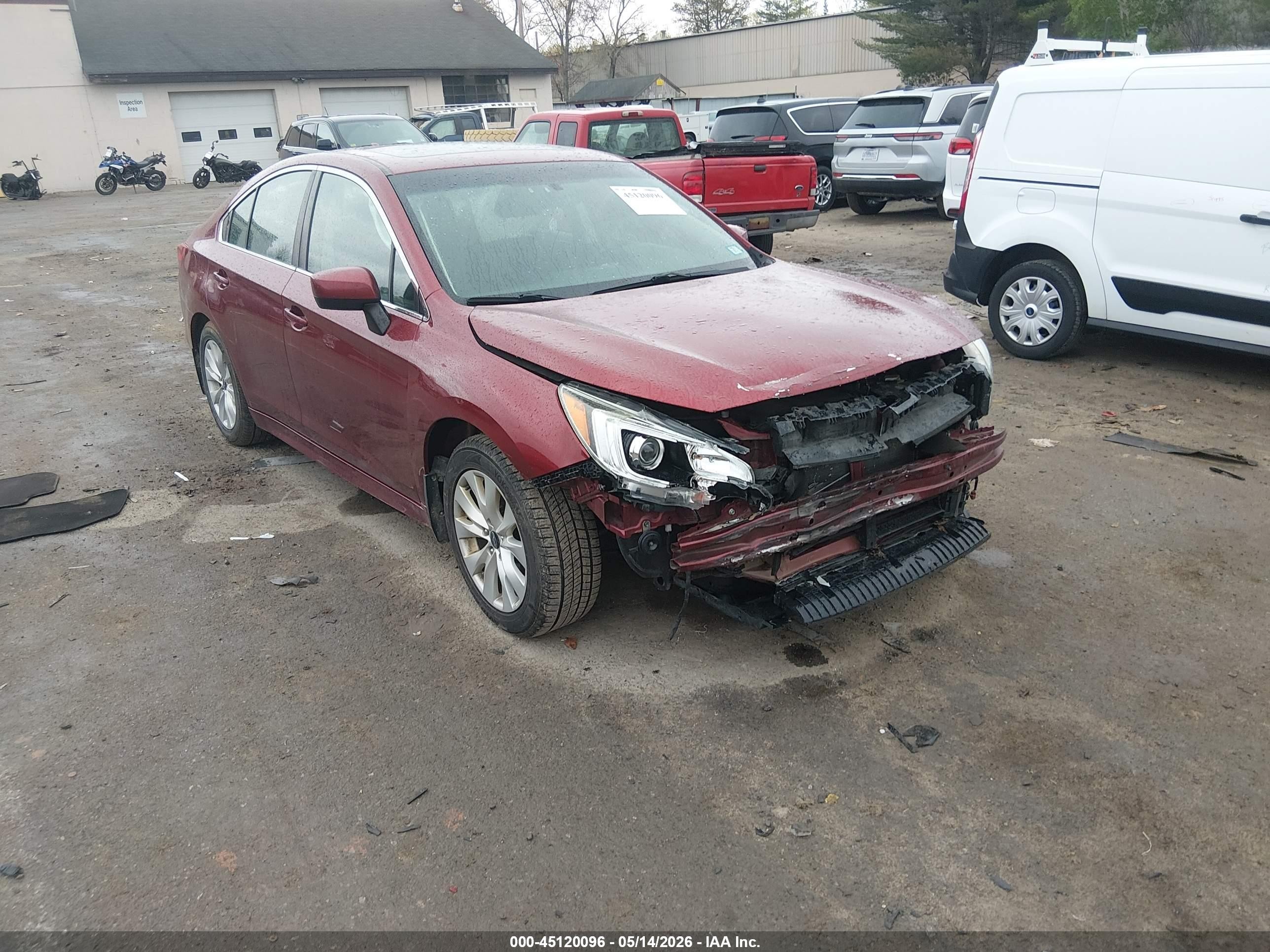 2017 Subaru Legacy Premium, VIN 4S3BNAD66H3026787 — Front end