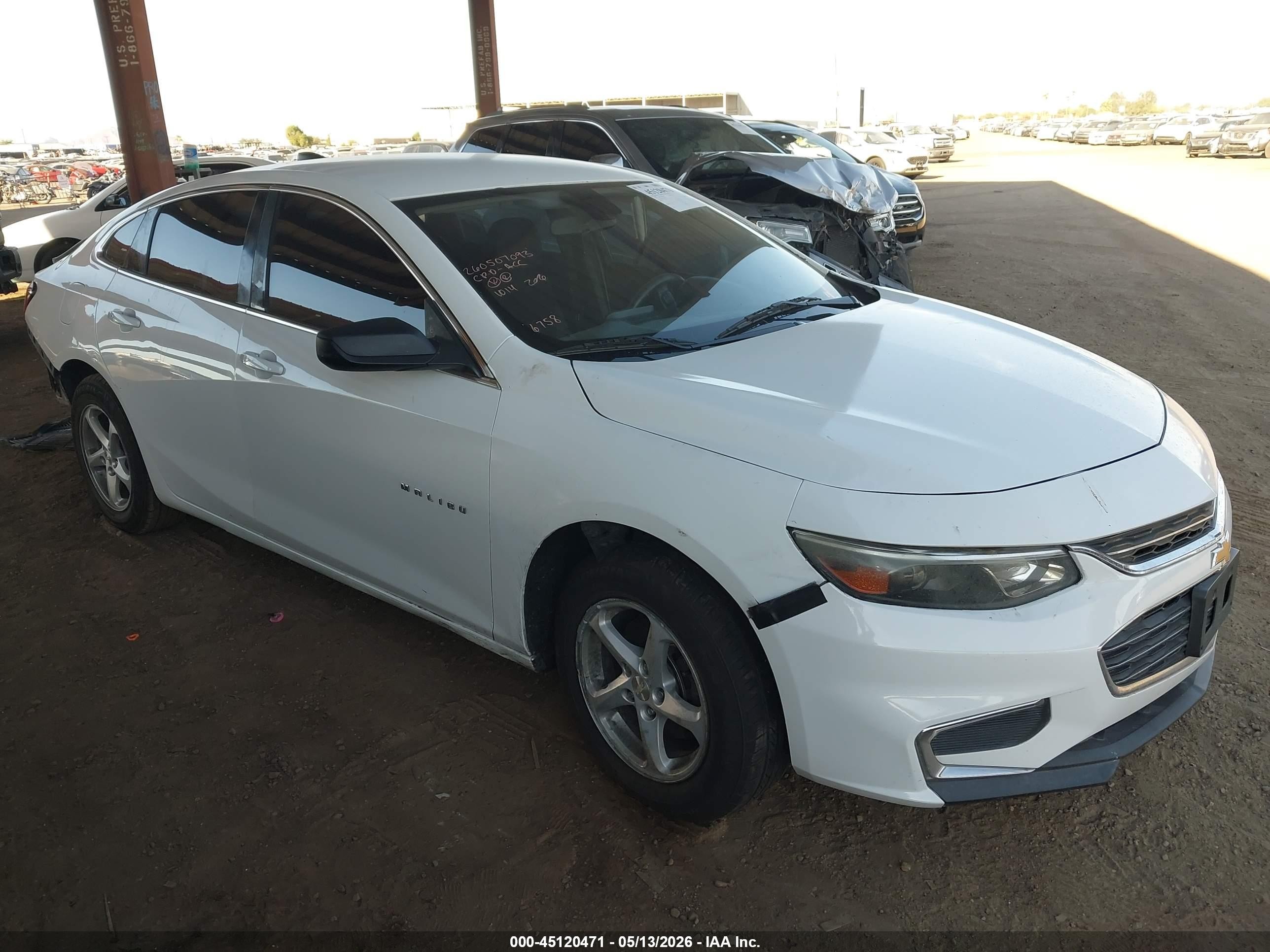 2016 Chevrolet Malibu LS, VIN 1G1ZB5ST4GF296758 — Rear end