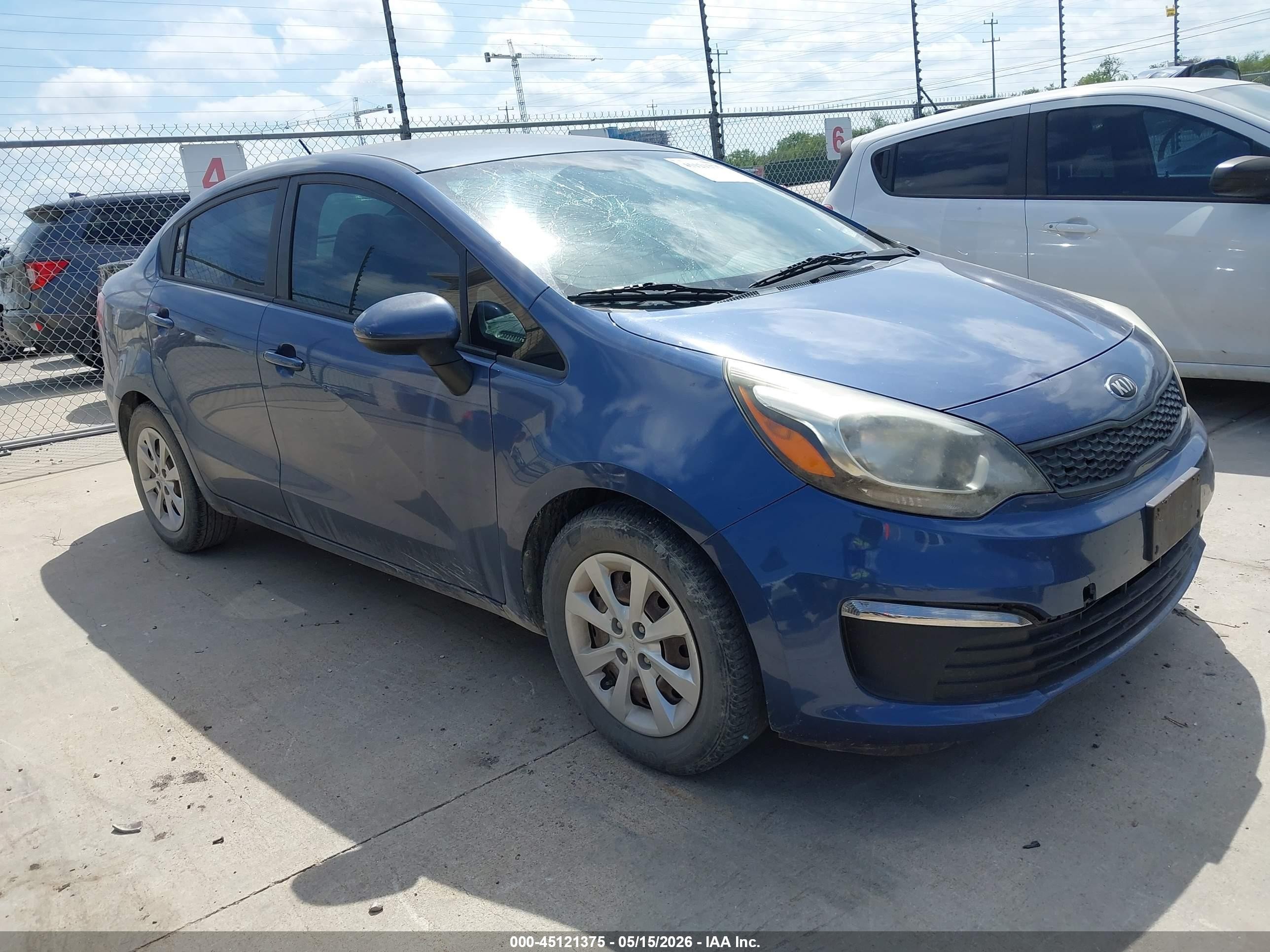 2016 Kia Rio LX, VIN KNADM4A30G6688494 — Front end