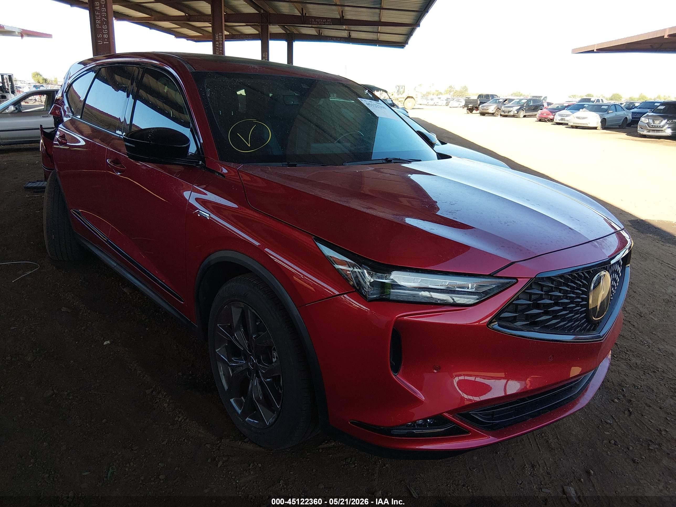2022 Acura MDX w/A-Spec Package, VIN 5J8YE1H0XNL049549 — Side