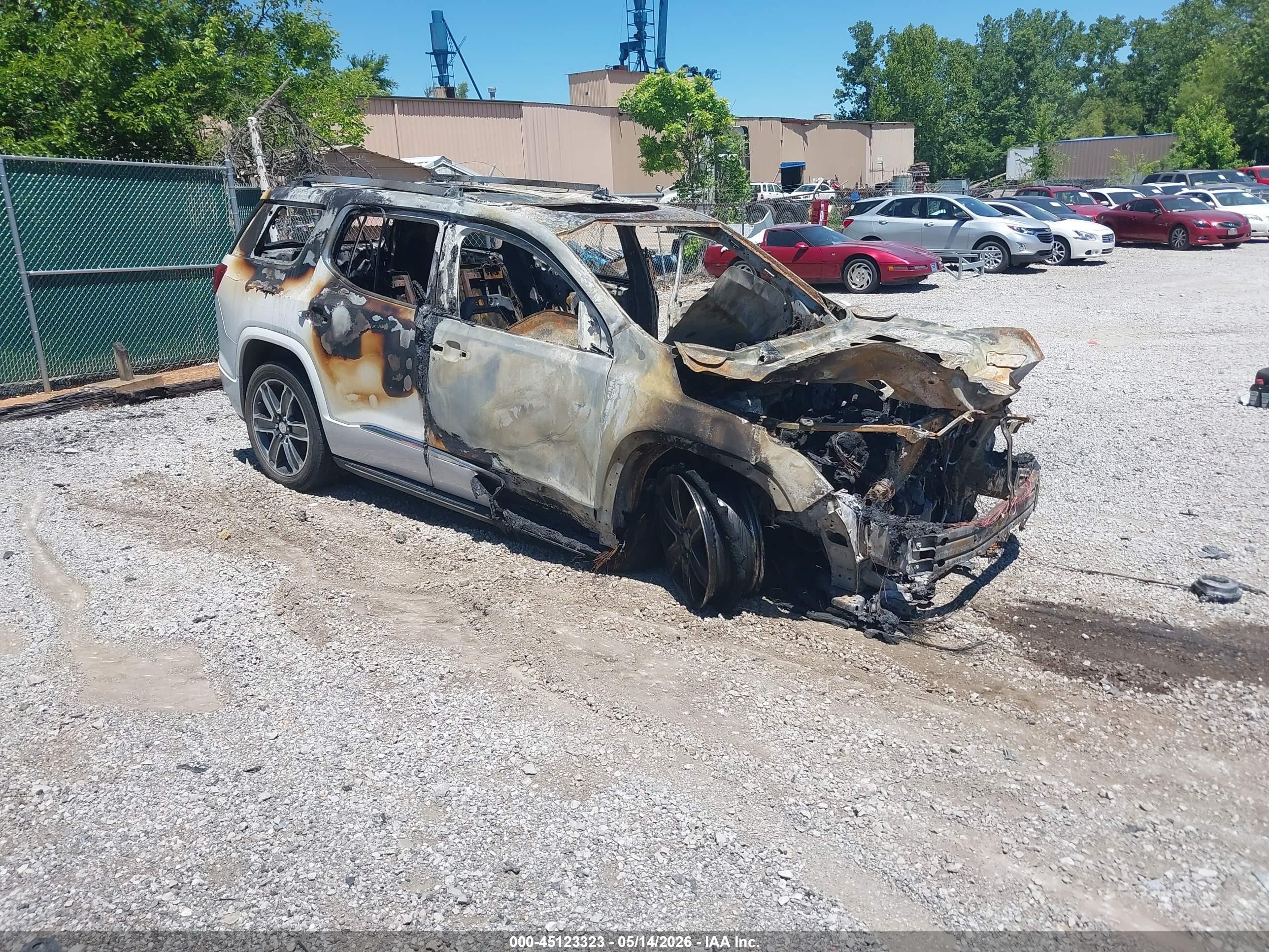 2018 GMC Acadia Denali, VIN 1GKKNPLS2JZ123705 — Burn