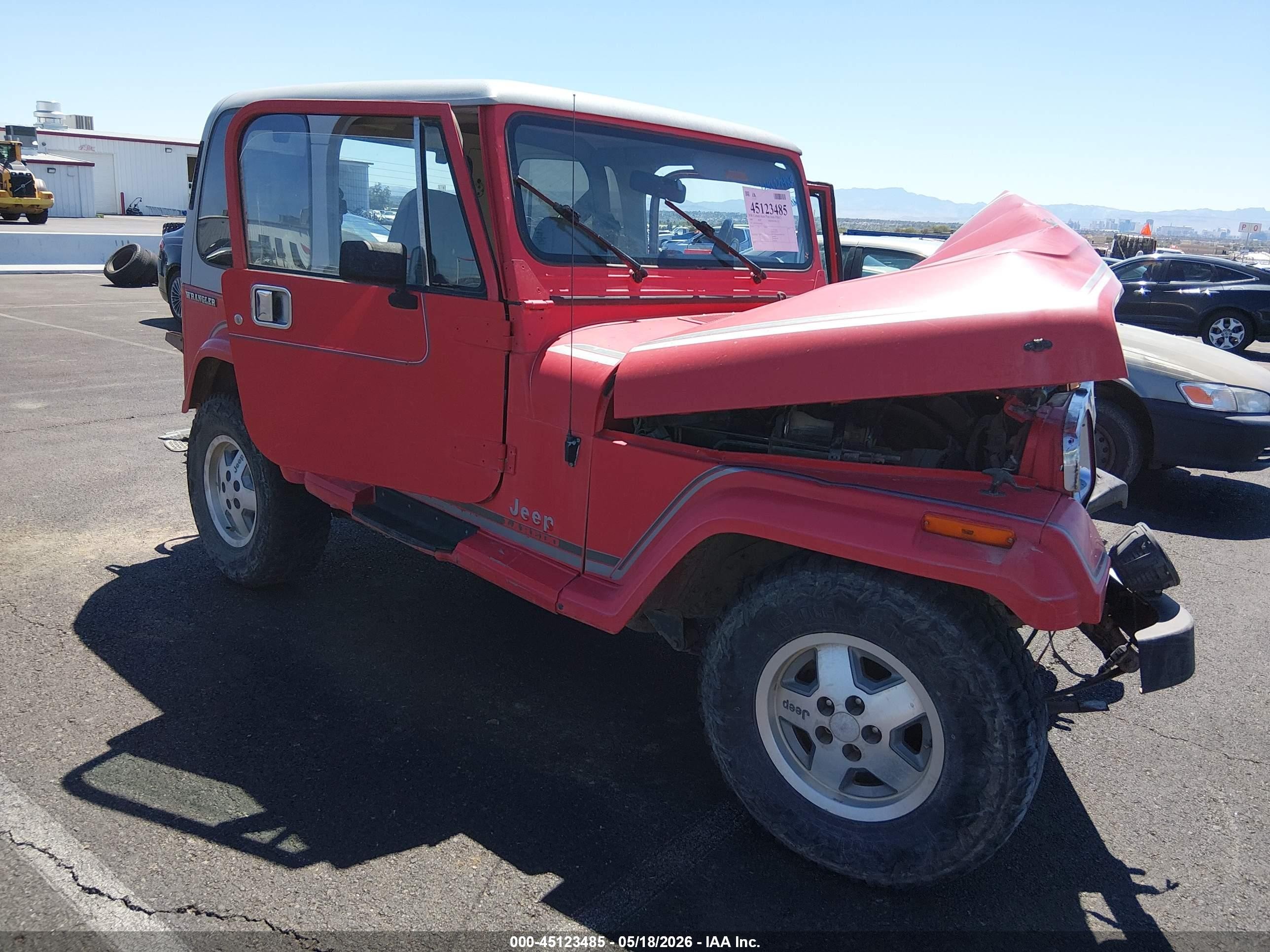 1989 Jeep Wrangler, VIN 2J4FY59T0KJ169465 — Front end