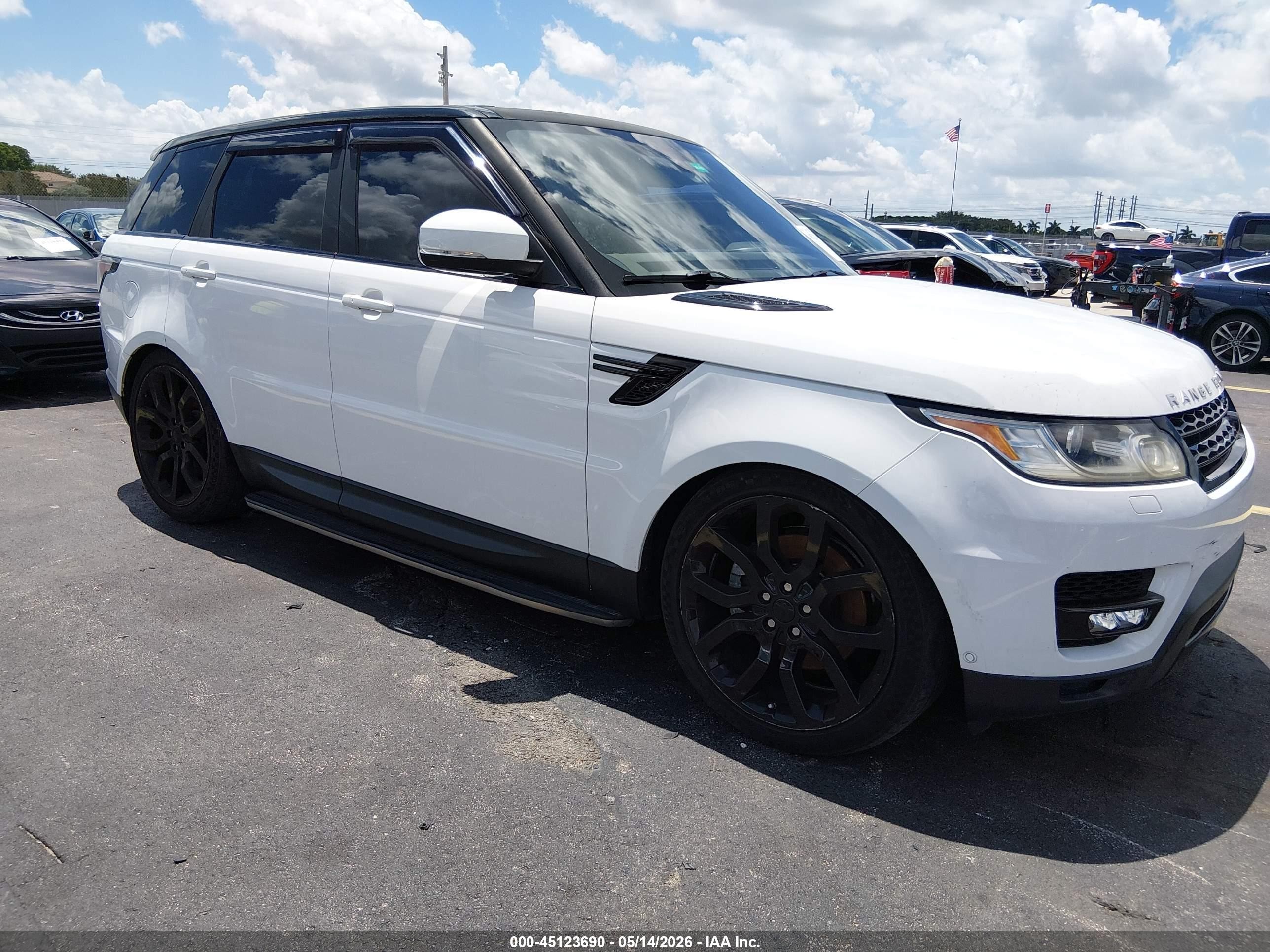 2015 Land Rover Range Rover Sport HSE, VIN SALWR2VF8FA505742 — Water / flood
