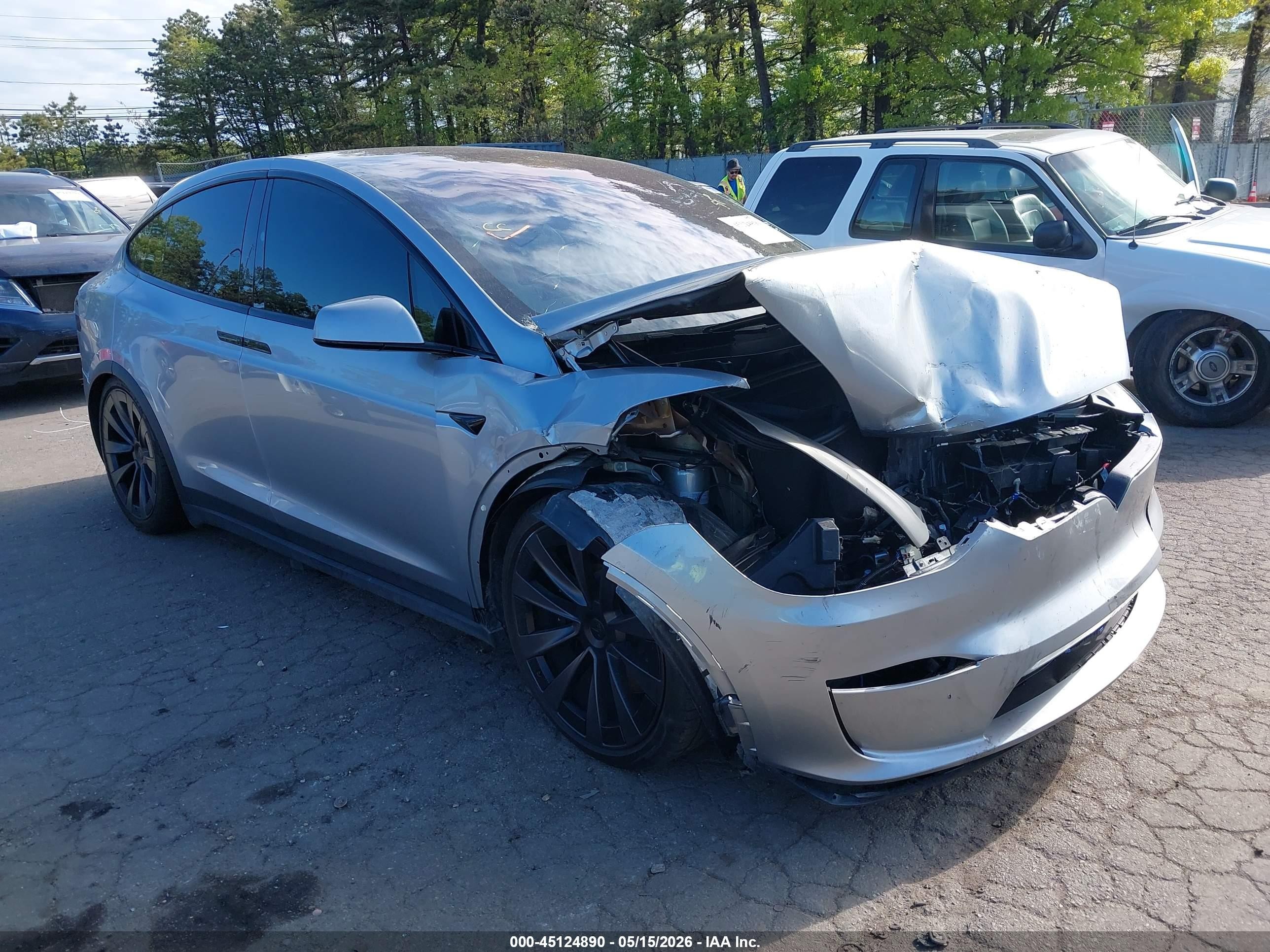 2025 Tesla Model X, VIN 7SAXCBE58SF472167 — Front end