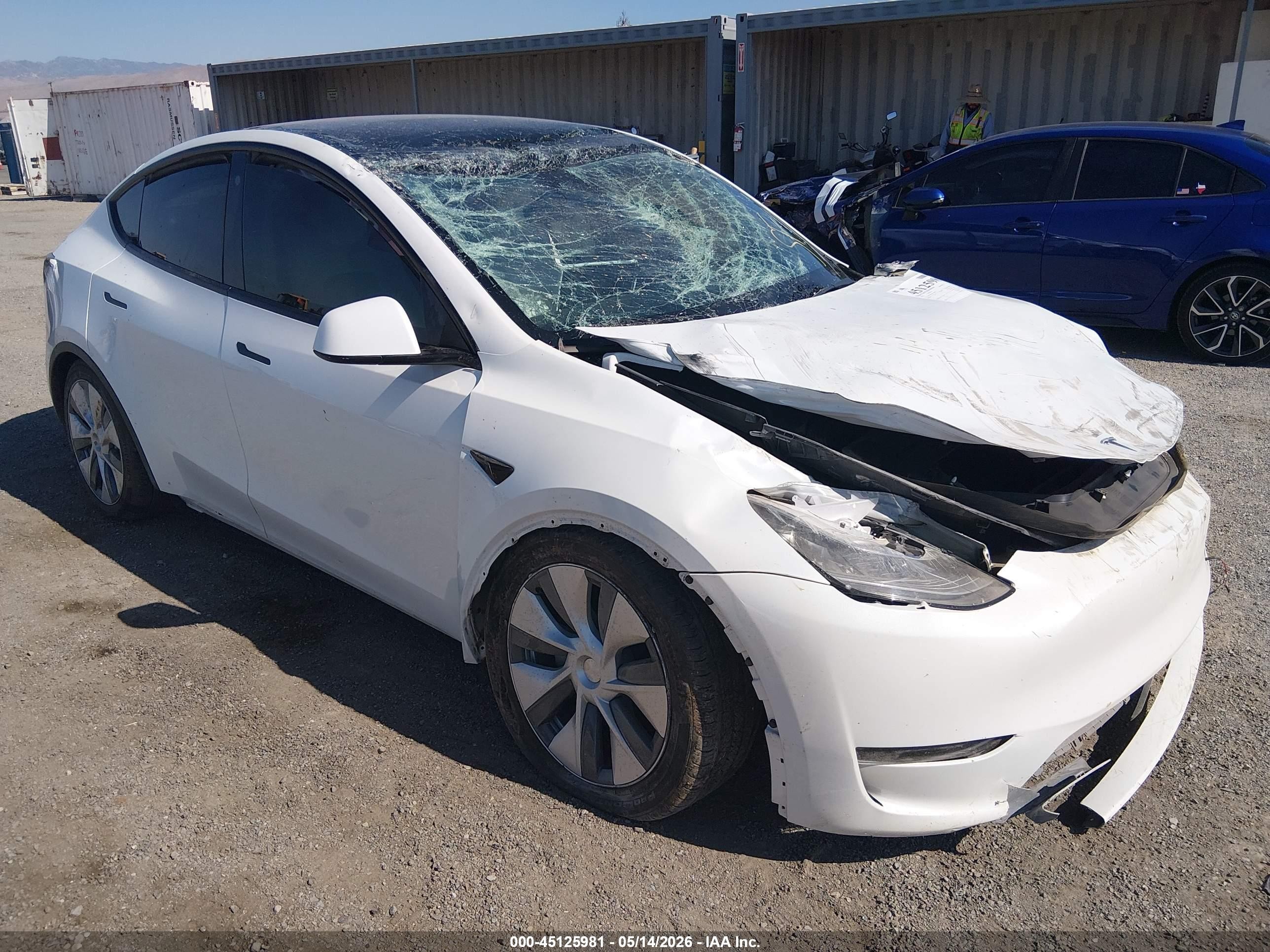 2023 Tesla Model Y Long Range, VIN 7SAYGDEE1PA103207 — Rollover