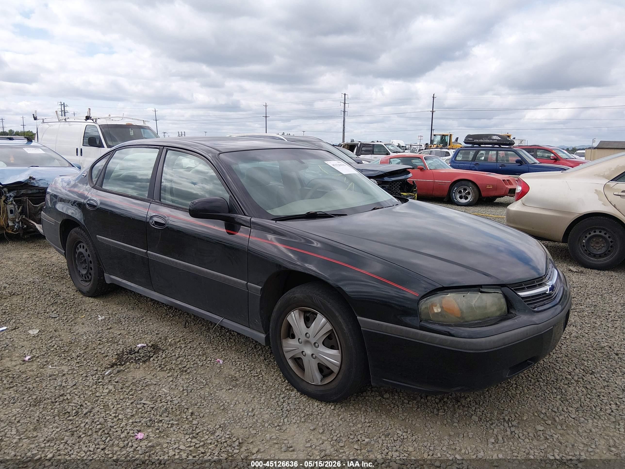 2003 Chevrolet Impala Police 9C3, VIN 2G1WF55K839352200 — Rear end