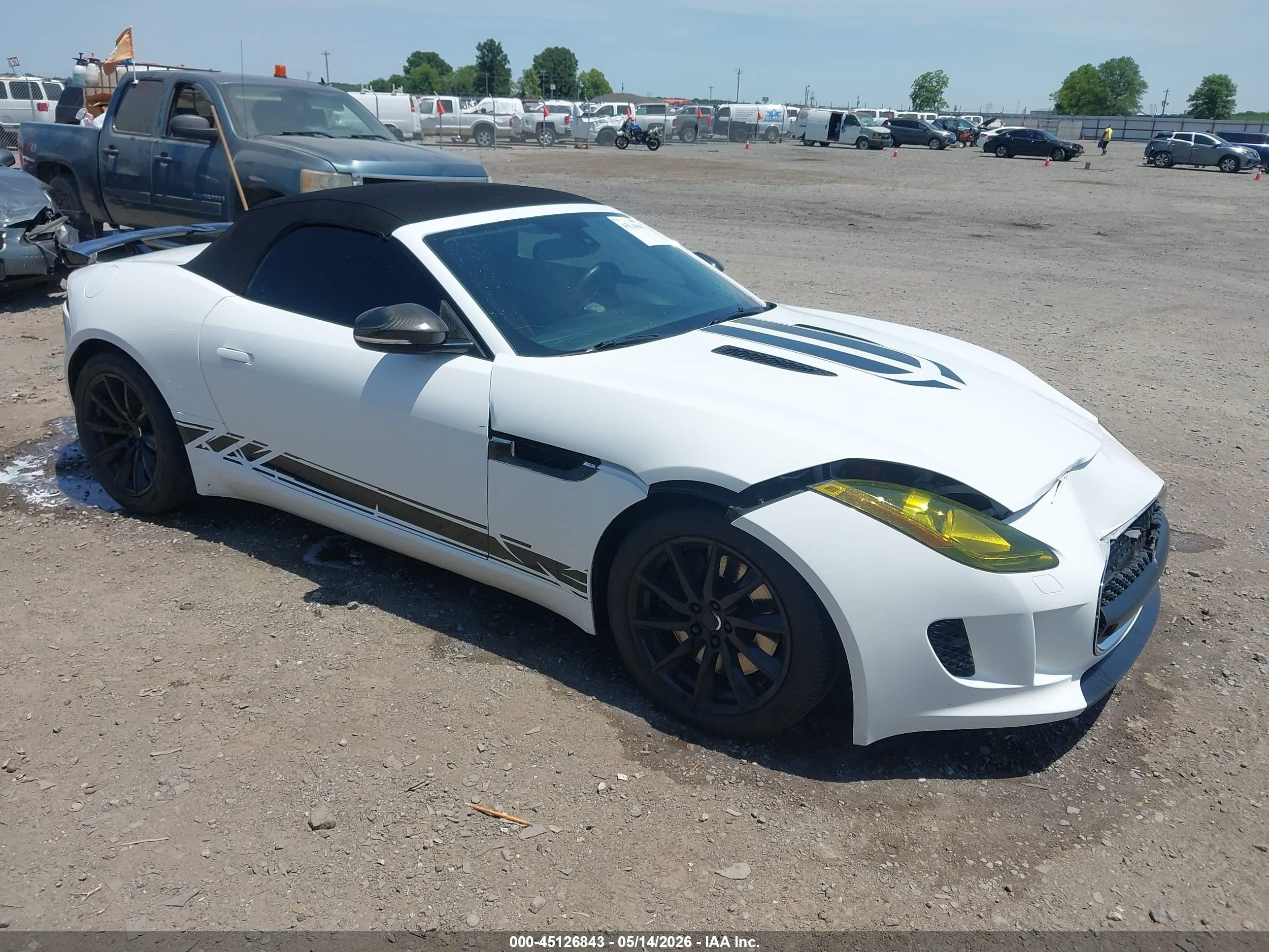 2014 Jaguar F-Type V6, VIN SAJWA6E73E8K00977 — Front end