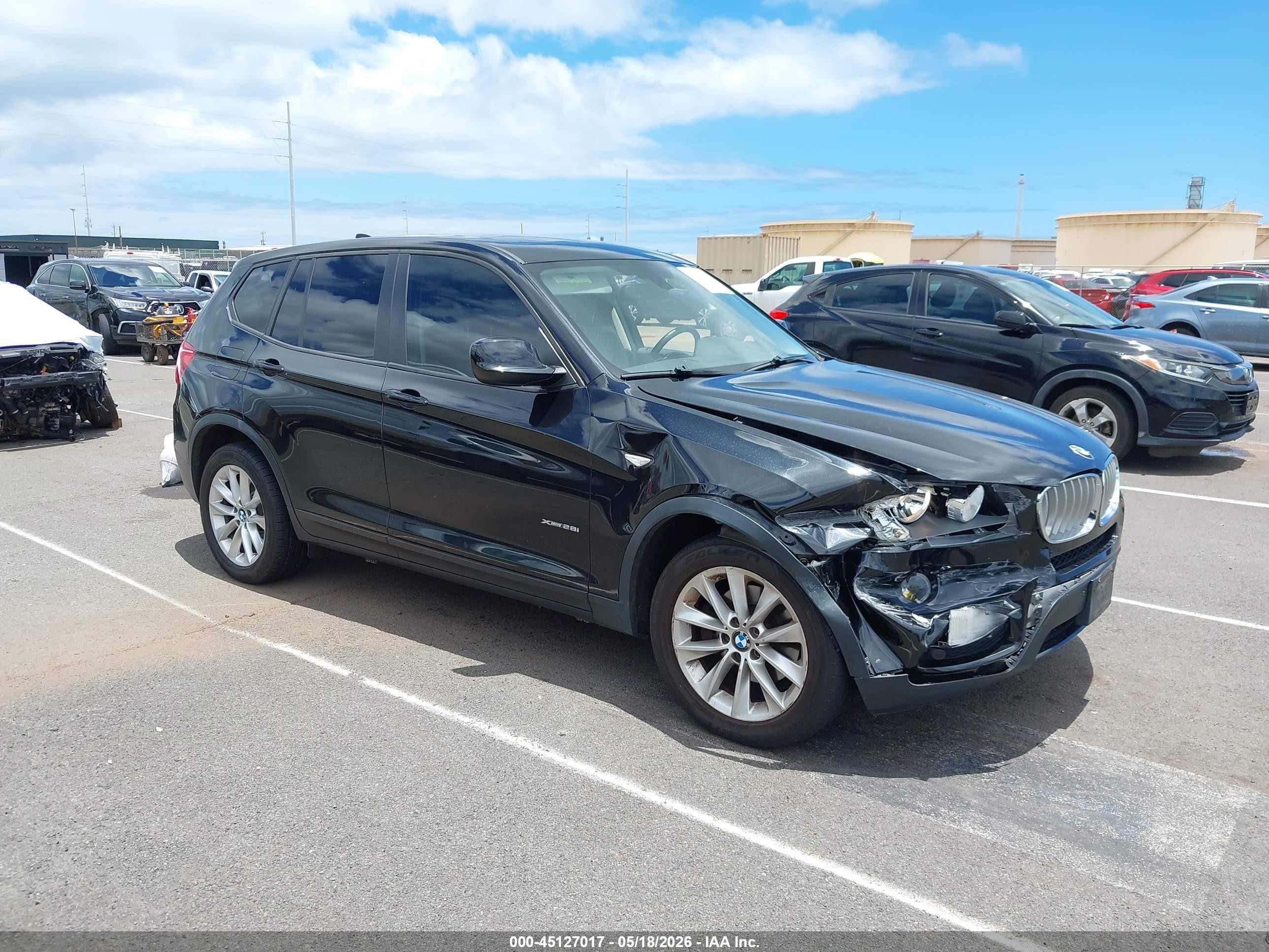 2014 BMW X3 xDrive28i, VIN 5UXWX9C52E0D42981 — Перед