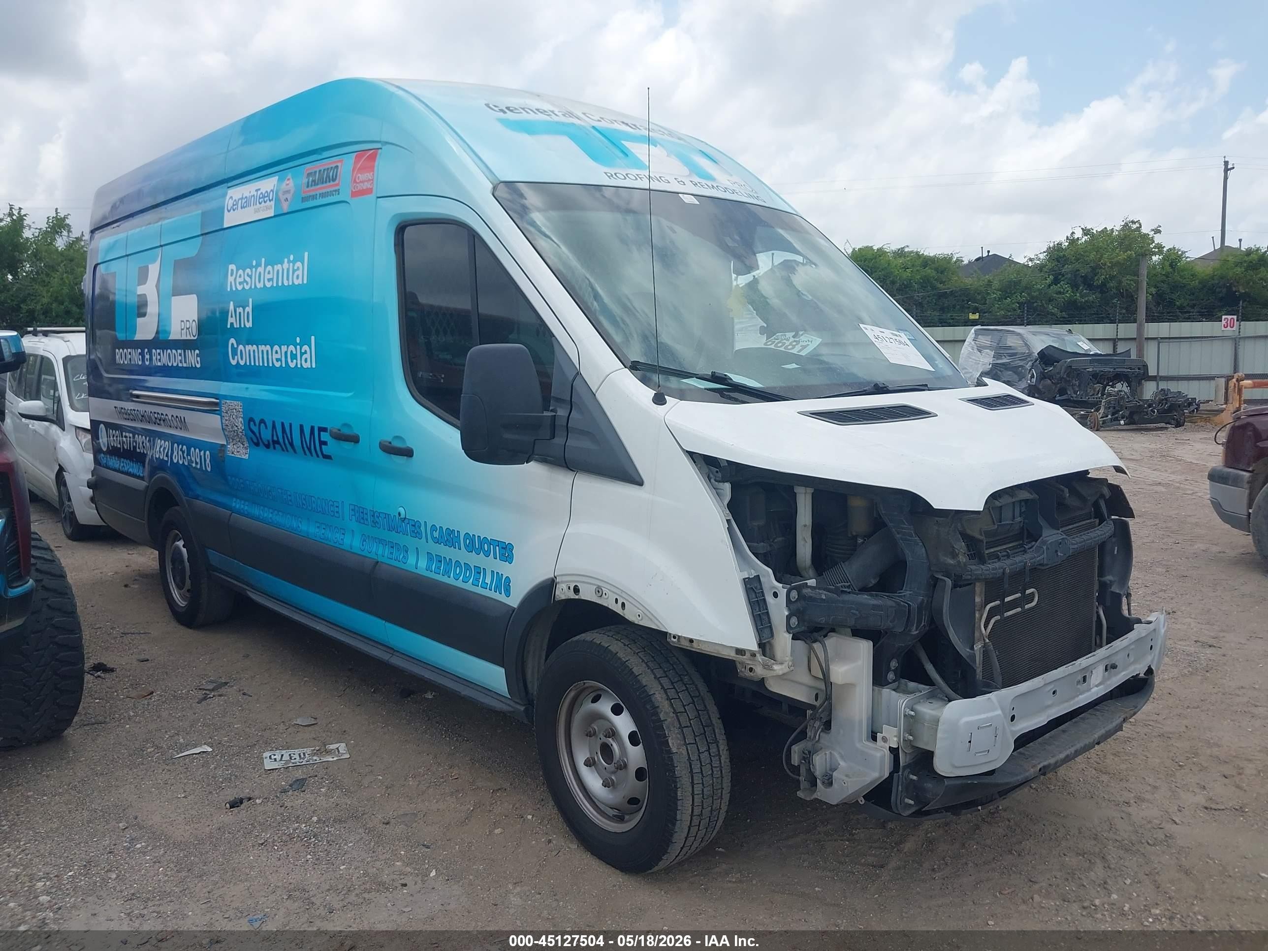 2018 Ford Transit Cargo, VIN 1FTBW3XG2JKB29942 — Front end