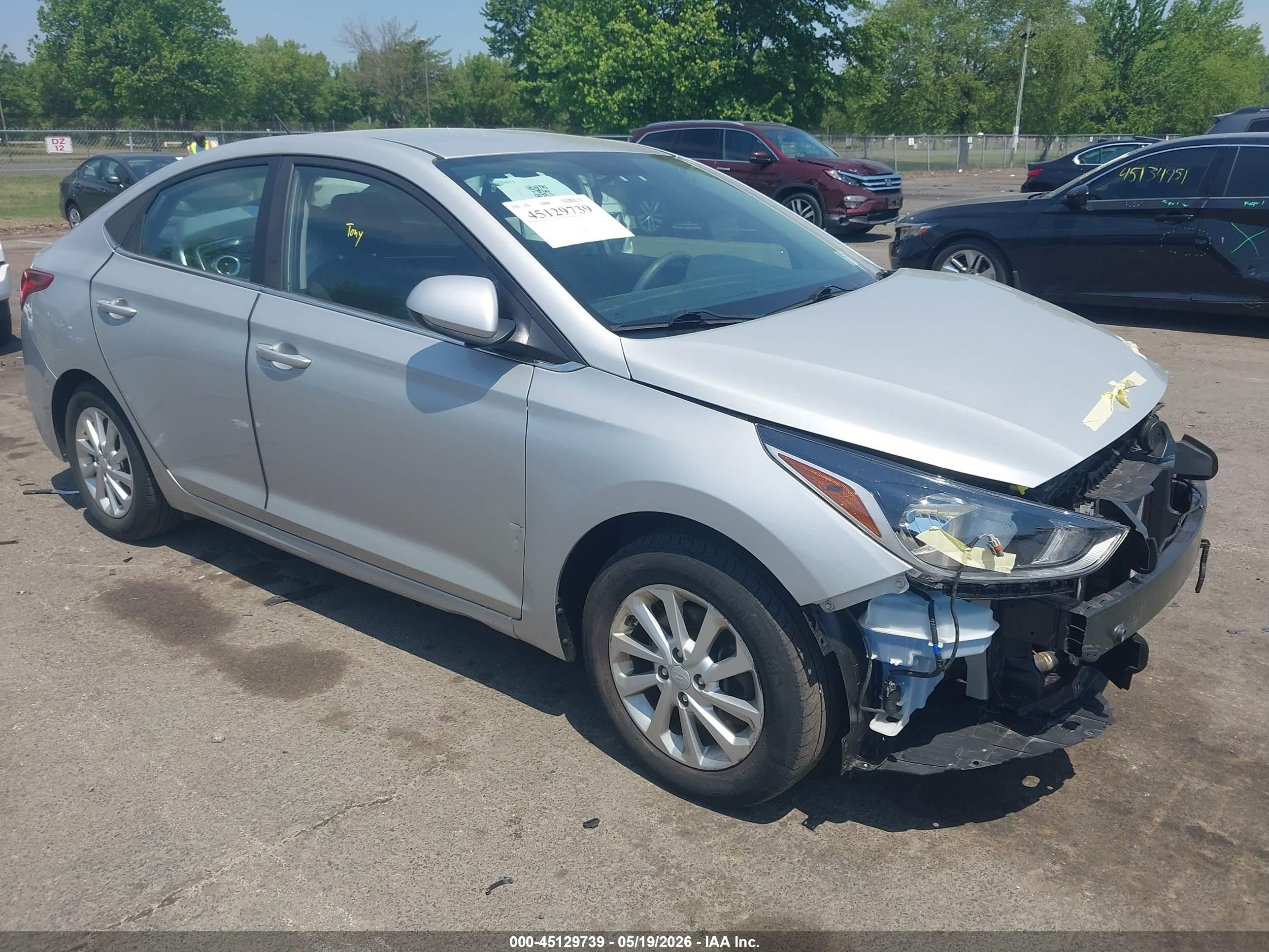 2022 Hyundai Accent SEL, VIN 3KPC24A64NE172452 — Front end