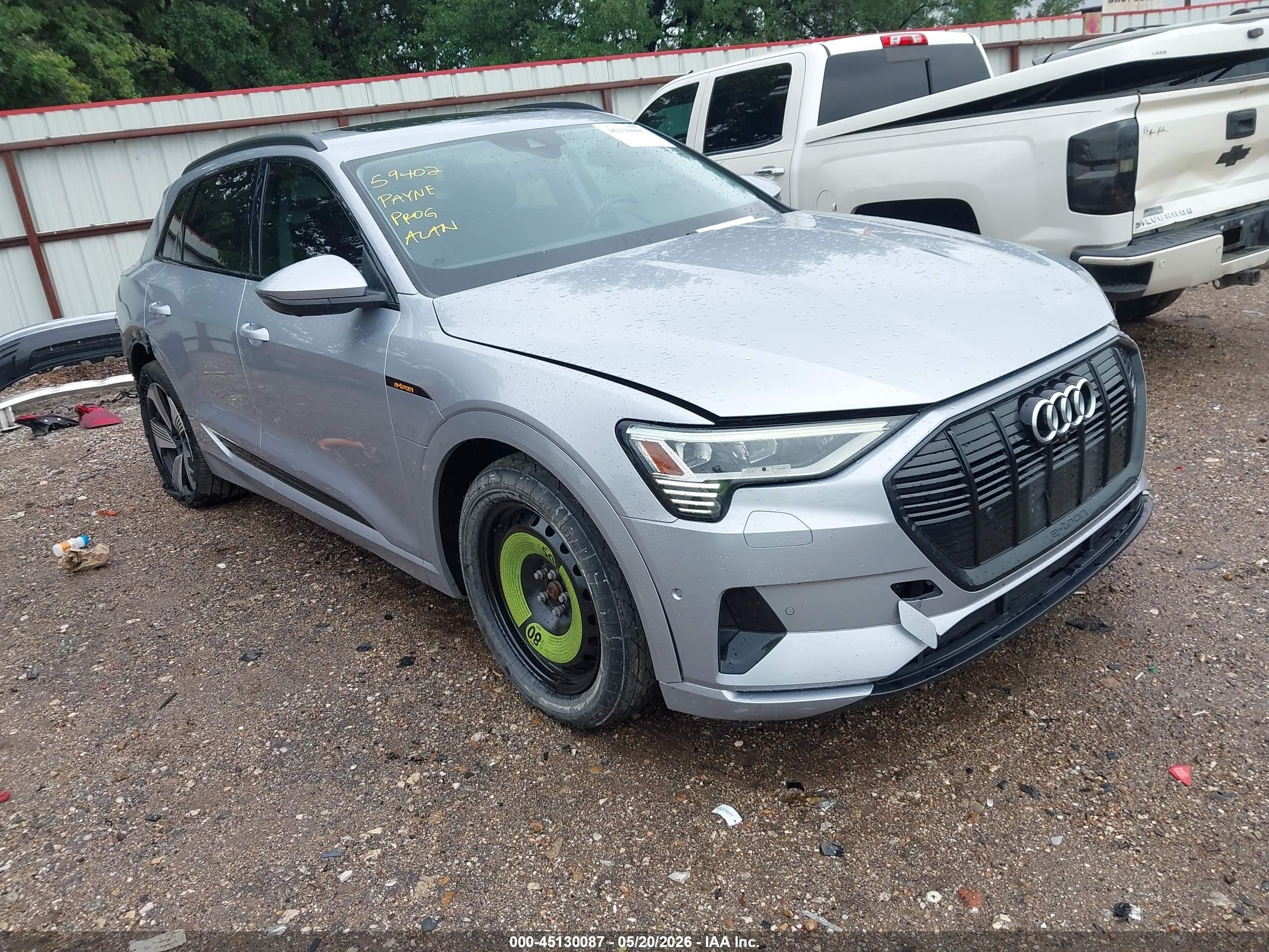 2021 Audi e-tron Premium, VIN WA1AAAGEXMB025162 — Rear end