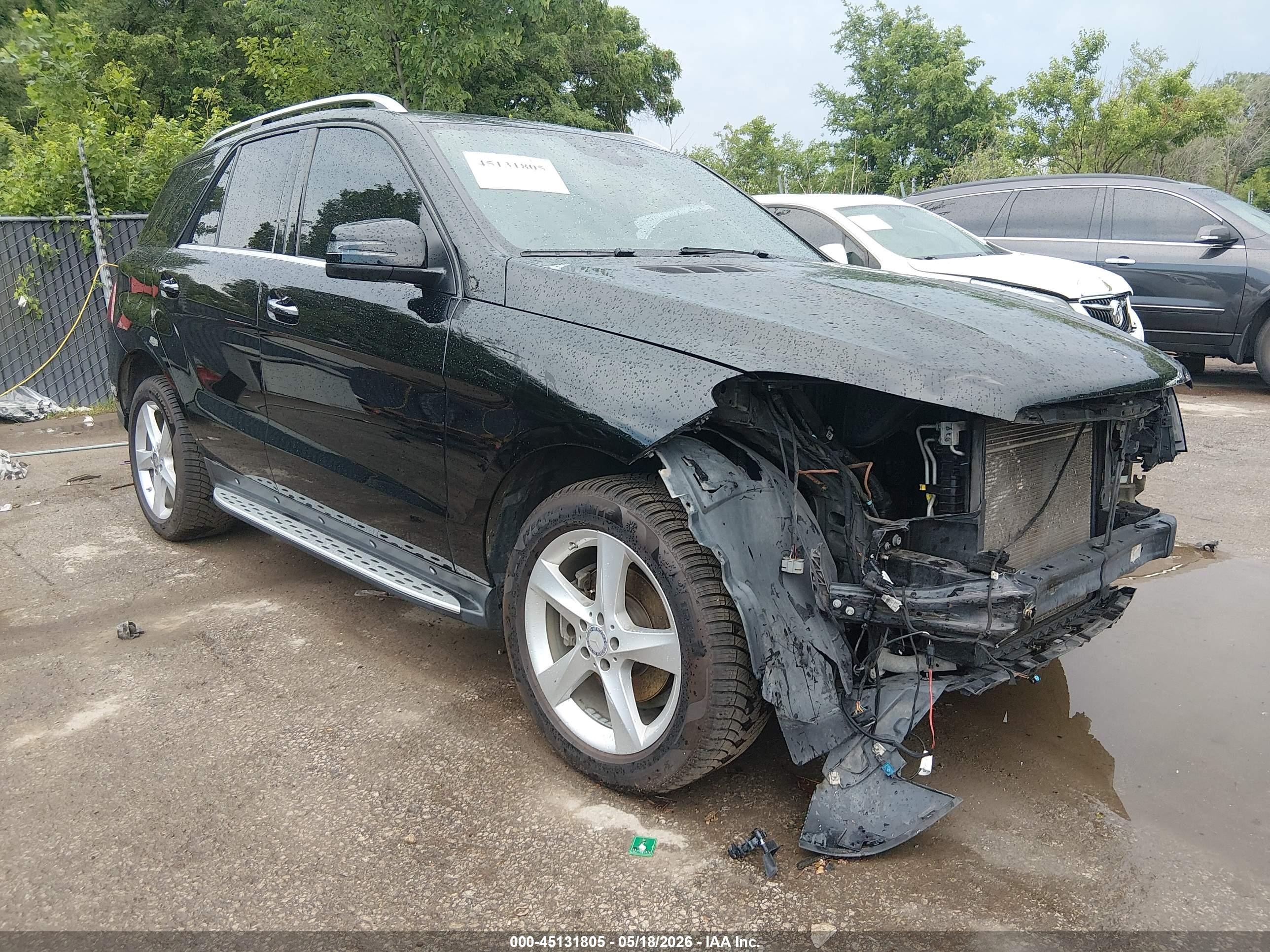 2016 Mercedes-Benz GLE 350, VIN 4JGDA5HBXGA757554 — Front end
