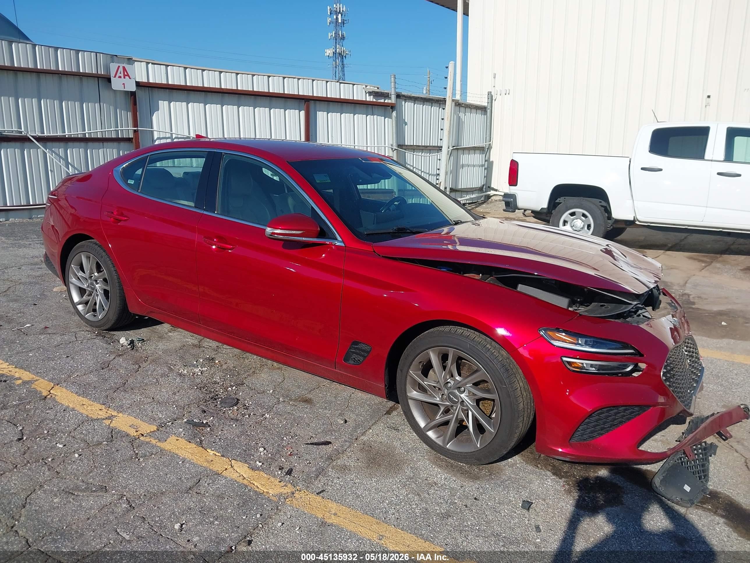 2022 Genesis G70 2.0T, VIN KMTG34TA8NU093918 — Front end
