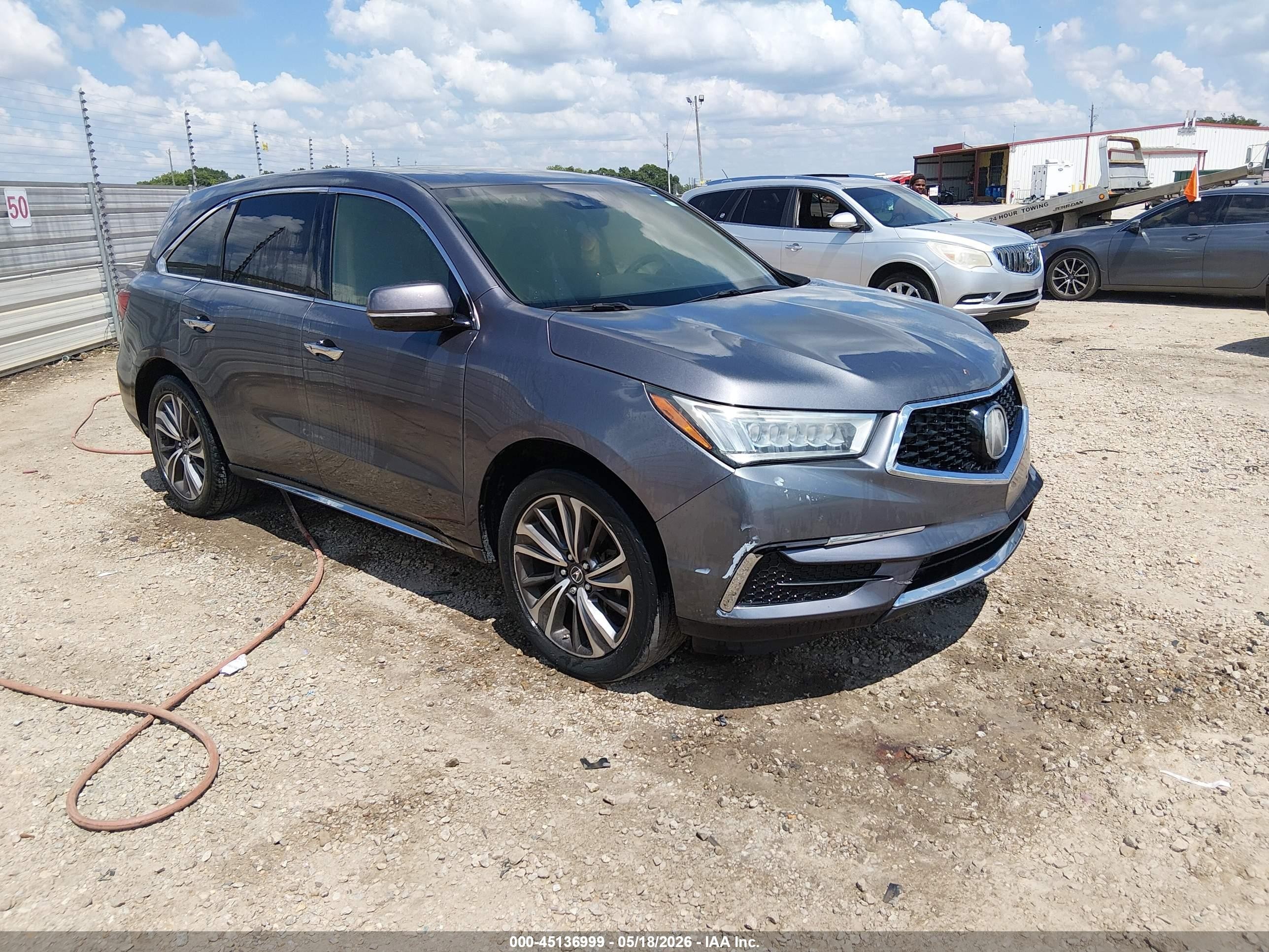 2019 Acura MDX Technology, VIN 5J8YD3H54KL012261 — Interior fire