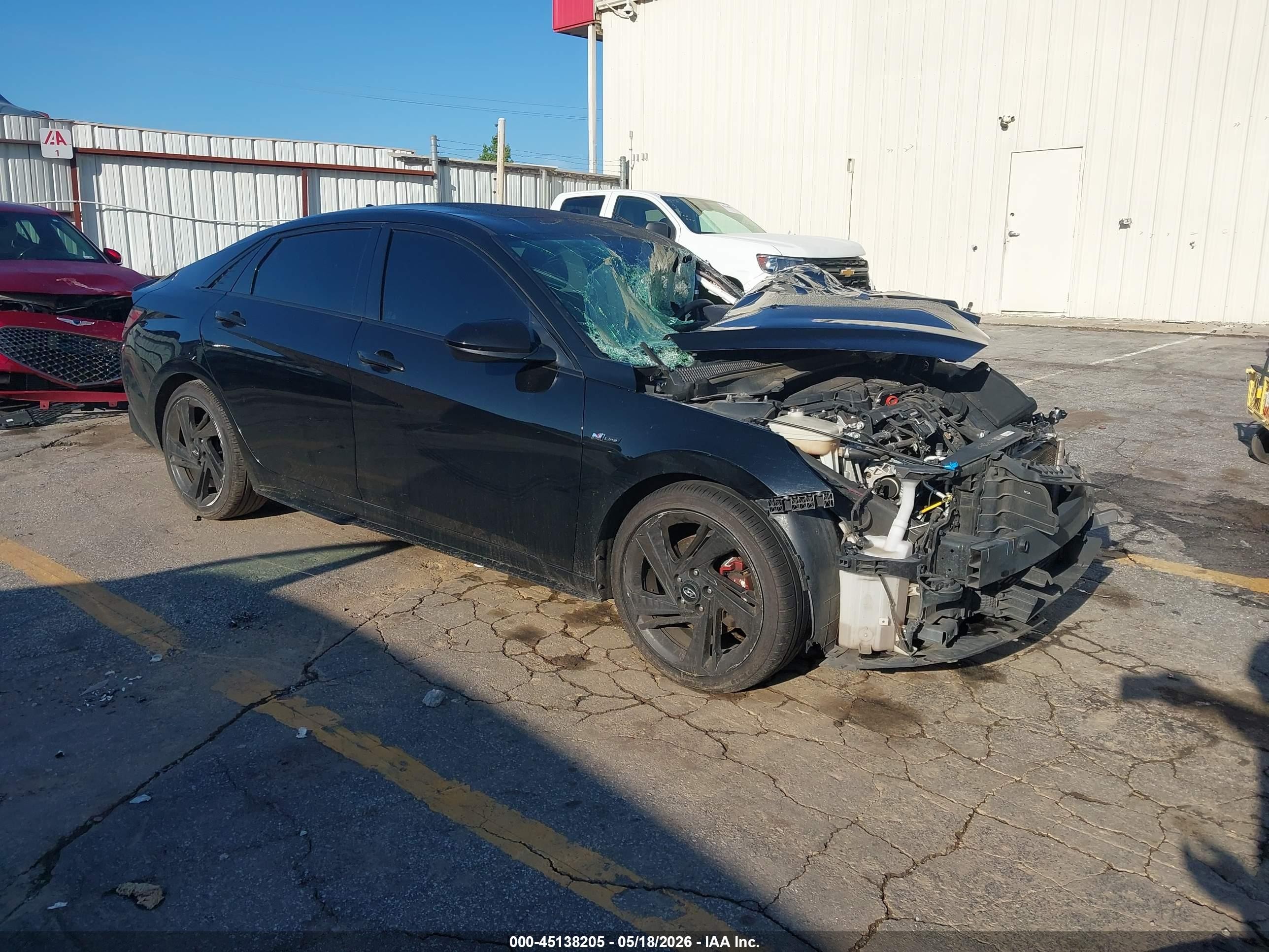 2021 Hyundai Elantra N Line, VIN KMHLR4AF3MU108040 — Front end