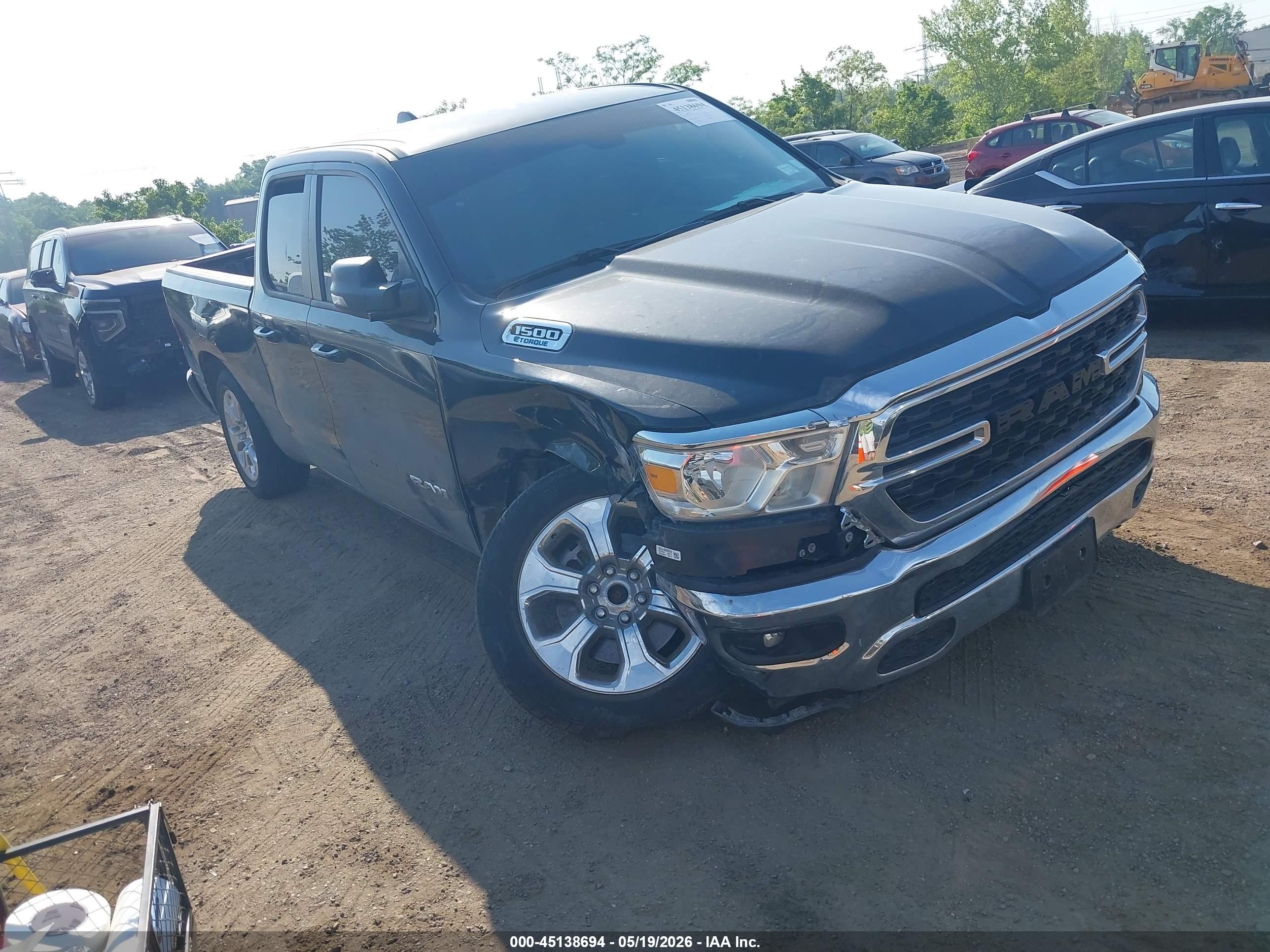 2022 Ram 1500 Big Horn, VIN 1C6RRFBGXNN344253 — Перед