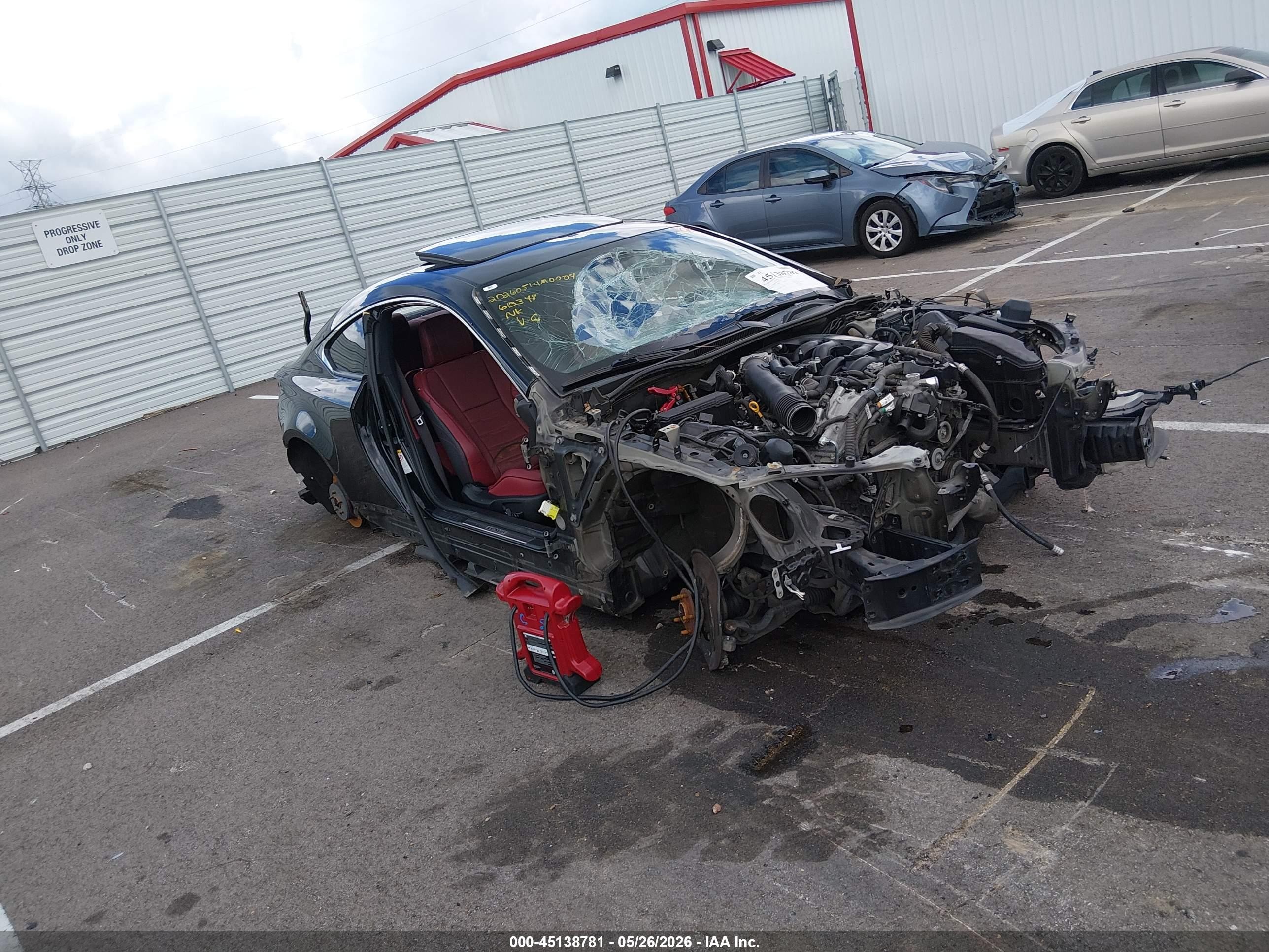 2016 Lexus RC 300 F Sport, VIN JTHSM5BC9G5000396 — Stripped