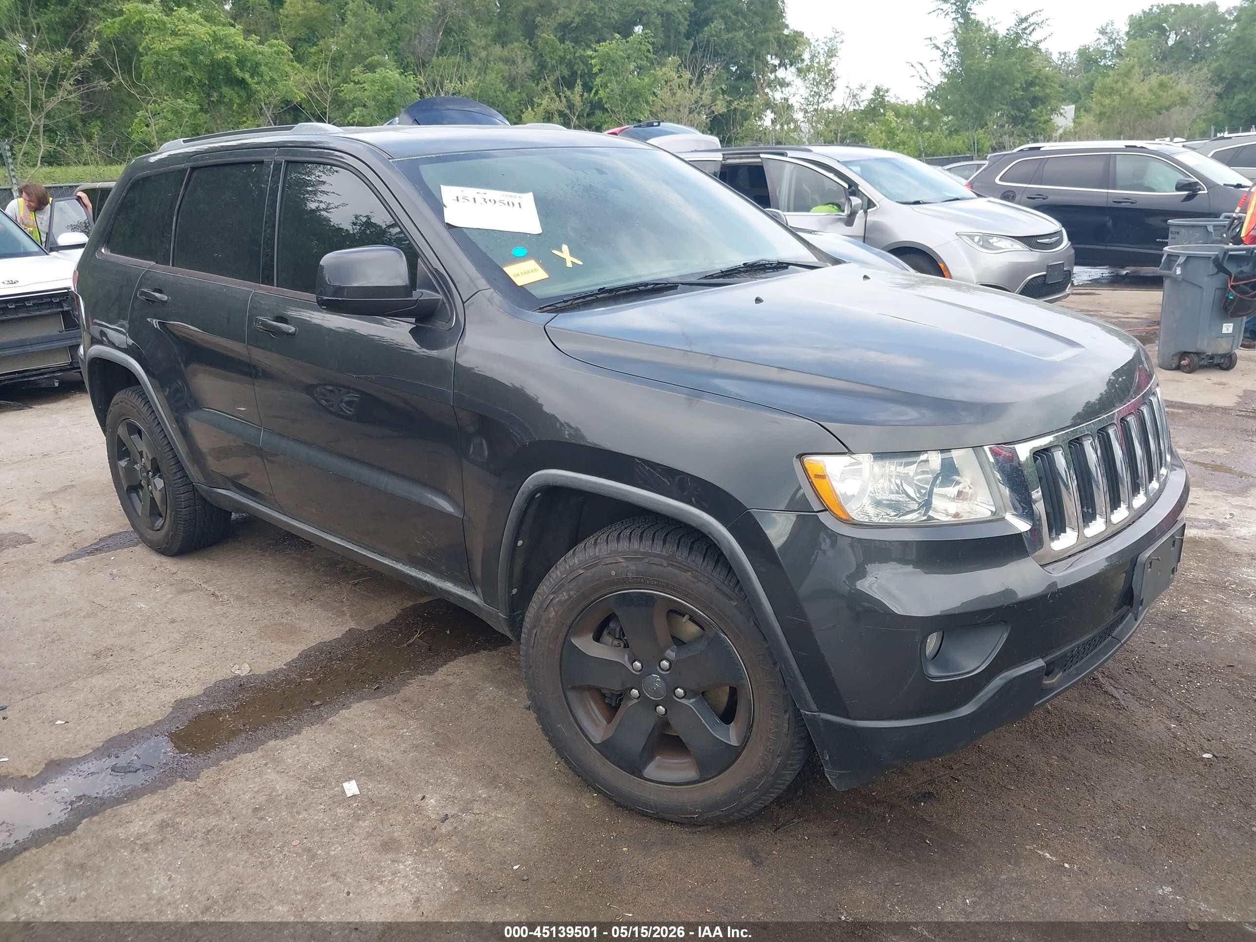 2011 Jeep Grand Cherokee Laredo, VIN 1J4RR4GG1BC738151 — Interior fire