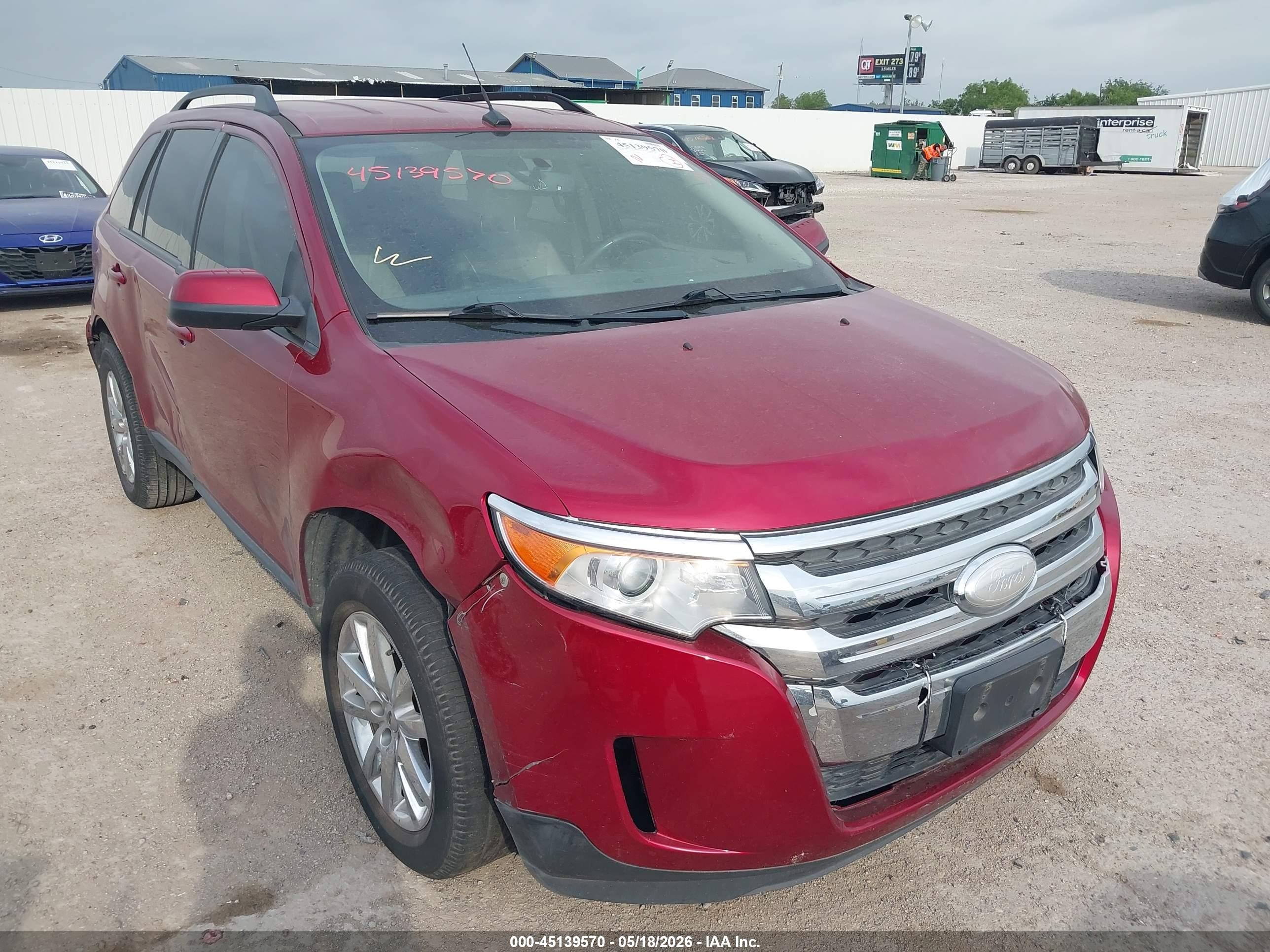 2013 Ford Edge SEL, VIN 2FMDK3JC4DBB86406 — Side