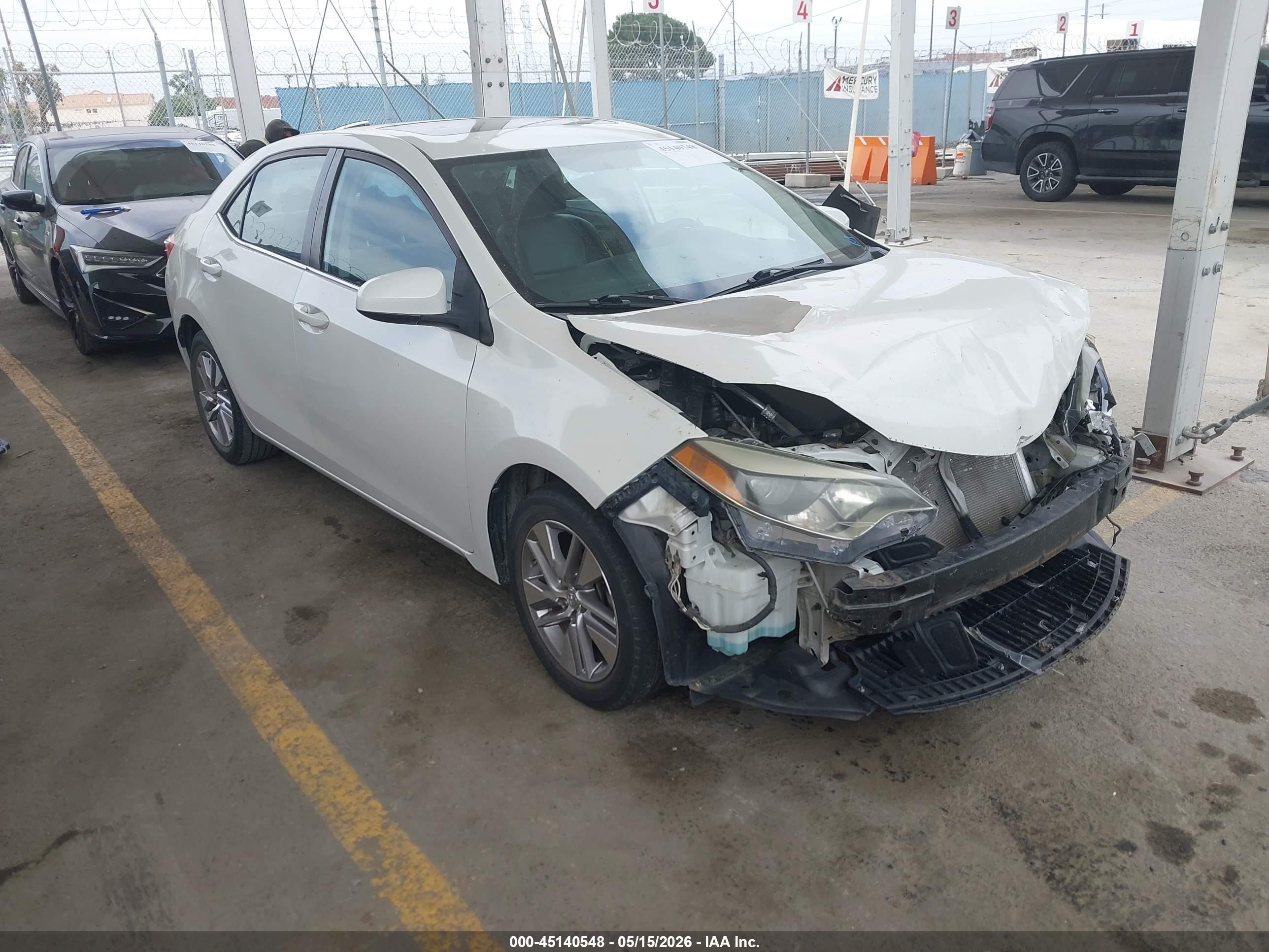 2014 Toyota Corolla LE Eco Premium, VIN 5YFBPRHE4EP111477 — Front end
