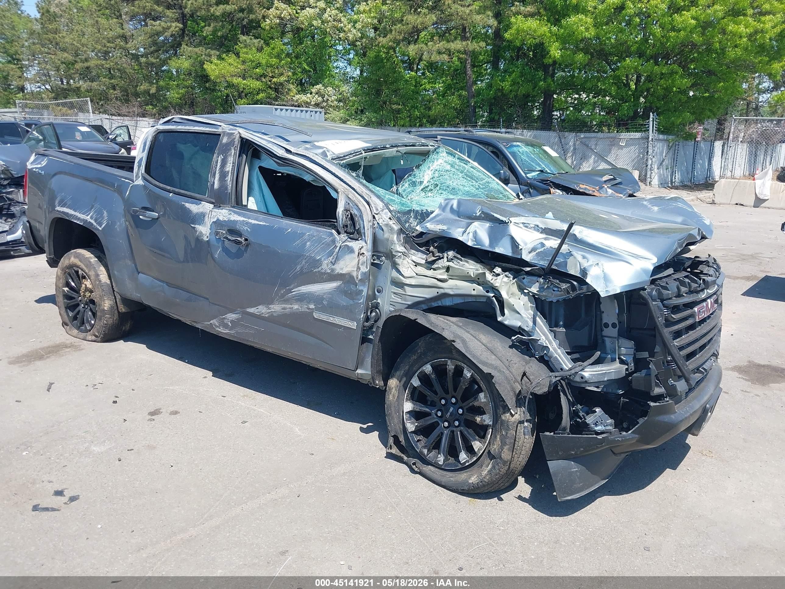2022 GMC Canyon 4WD Elevation, VIN 1GTG6CEN4N1187439 — Rollover