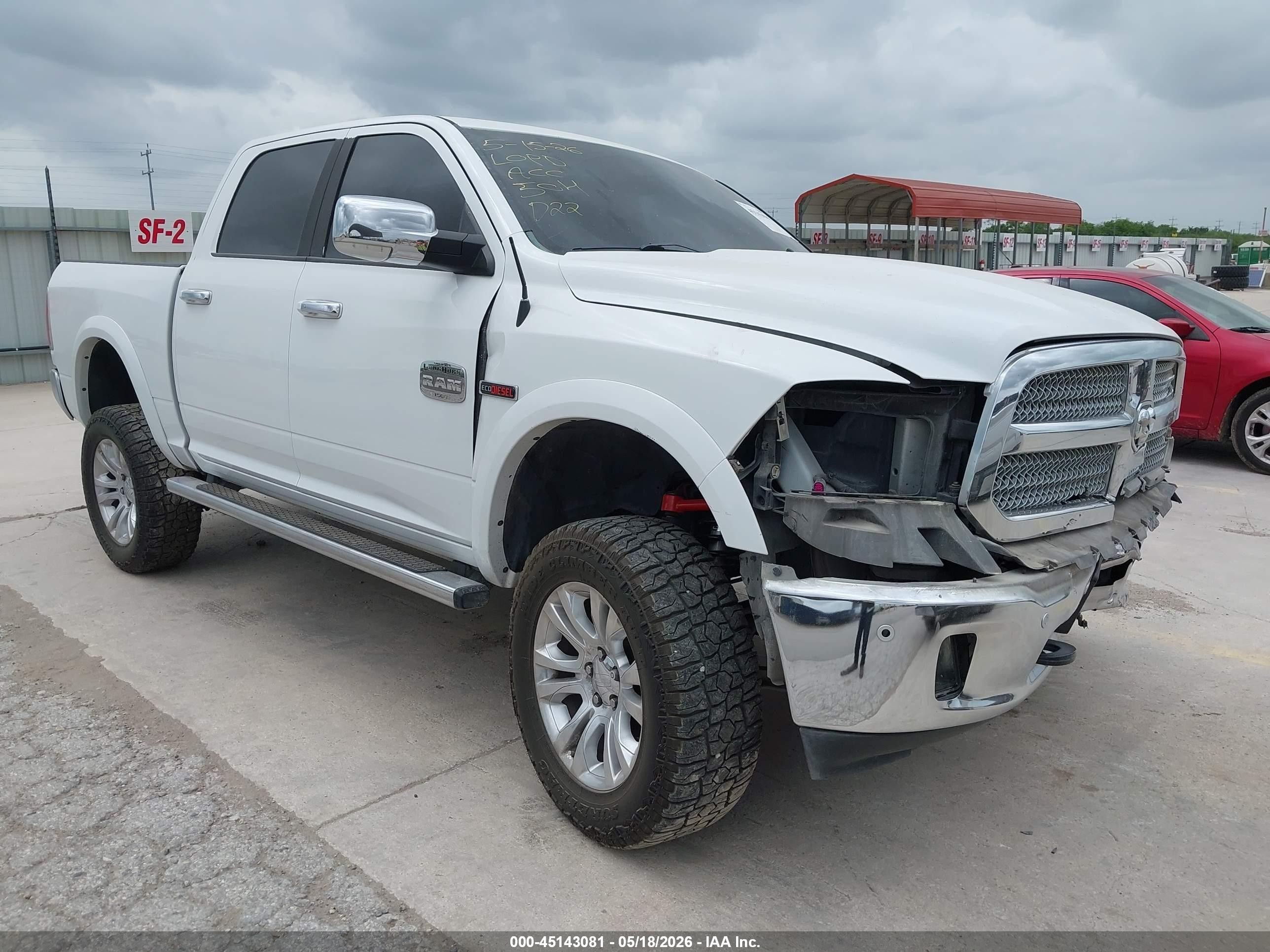 2016 Ram 1500 Longhorn Limited, VIN 1C6RR7PM2GS167299 — Front end