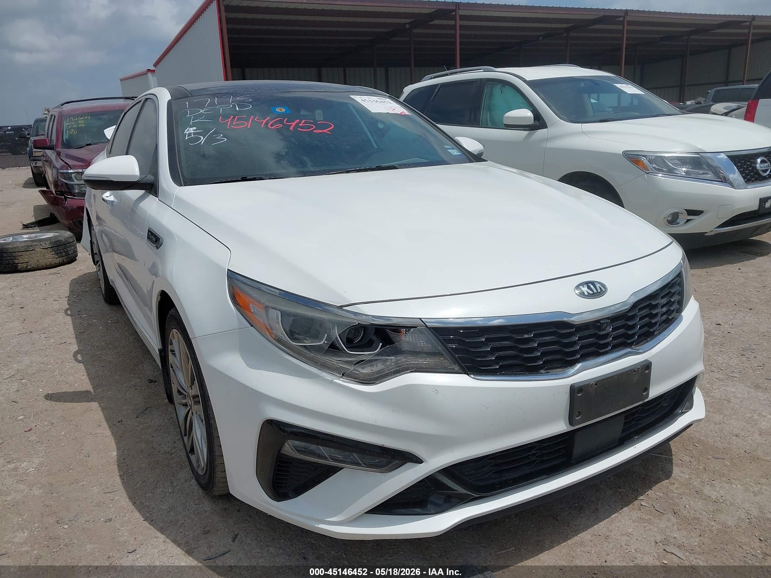 2019 Kia Optima SX, VIN 5XXGV4L23KG344511 — Rear end