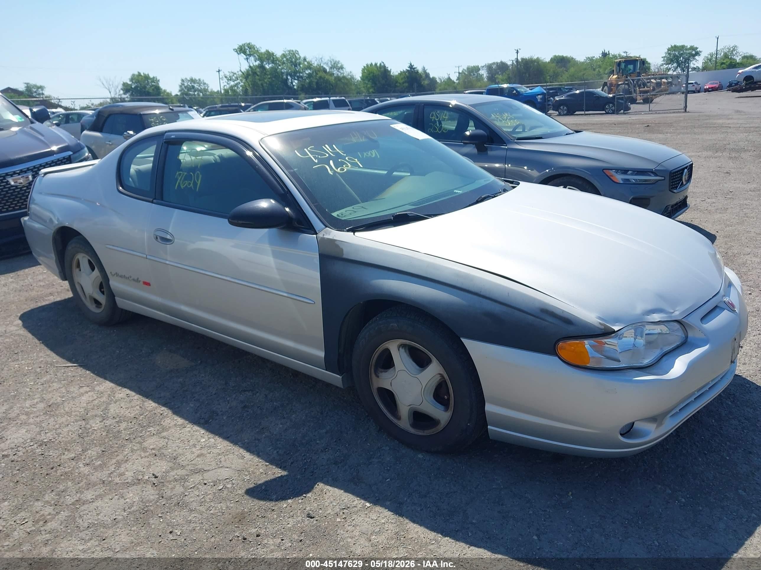2000 Chevrolet Monte Carlo SS, VIN 2G1WX12K9Y9318574 — Normal wear