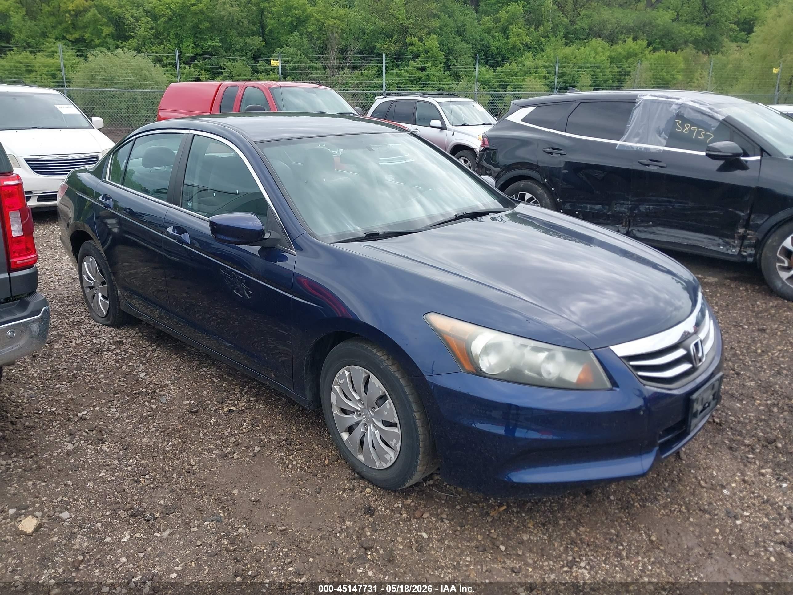 2012 Honda Accord LX, VIN 1HGCP2F31CA007755 — Зад