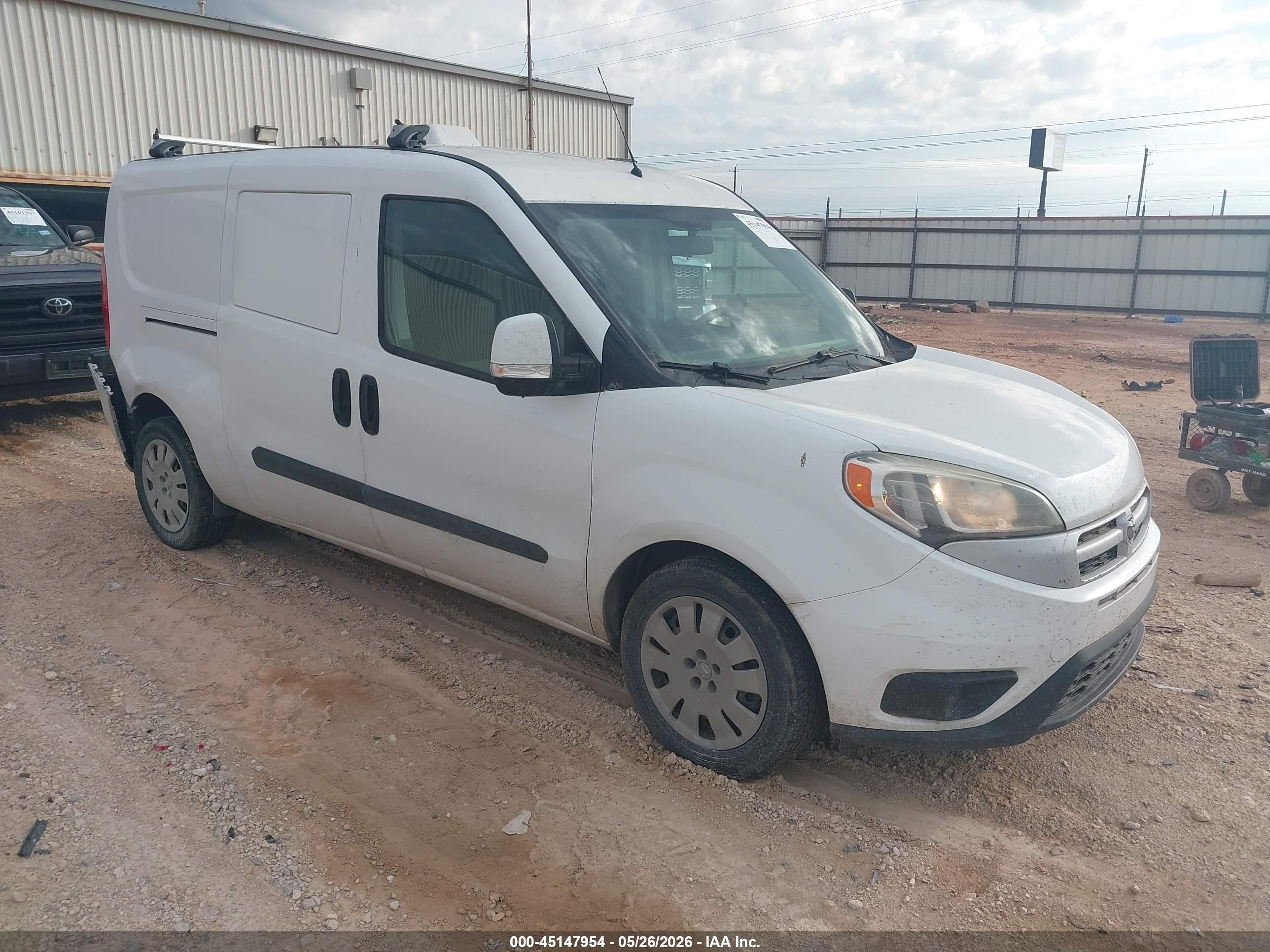 2017 Ram ProMaster City Cargo Tradesman SLT, VIN ZFBERFBB7H6E76435 — Rear end