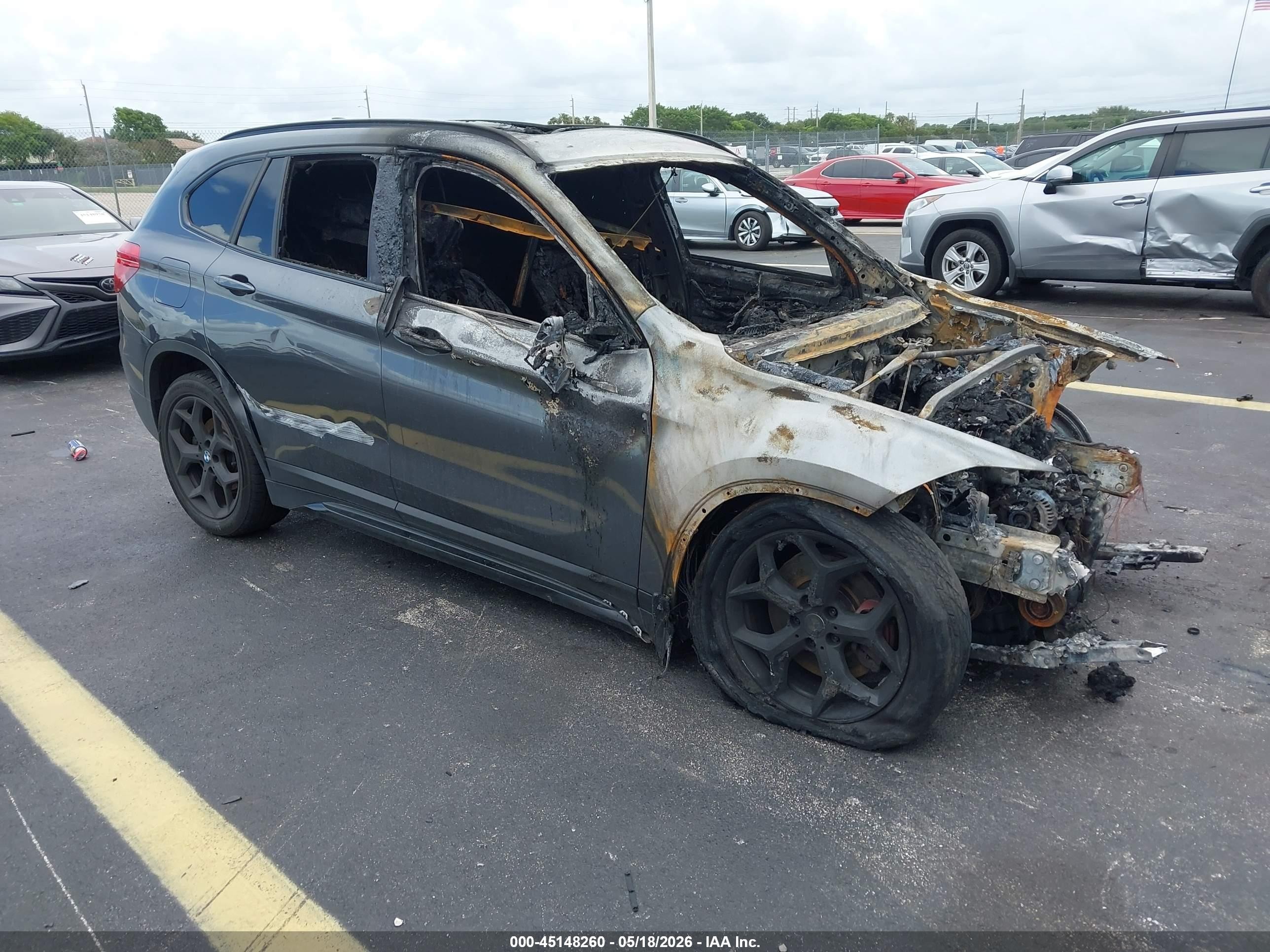 2019 BMW X1 sDrive28i, VIN WBXHU7C5XK5L12259 — Burn