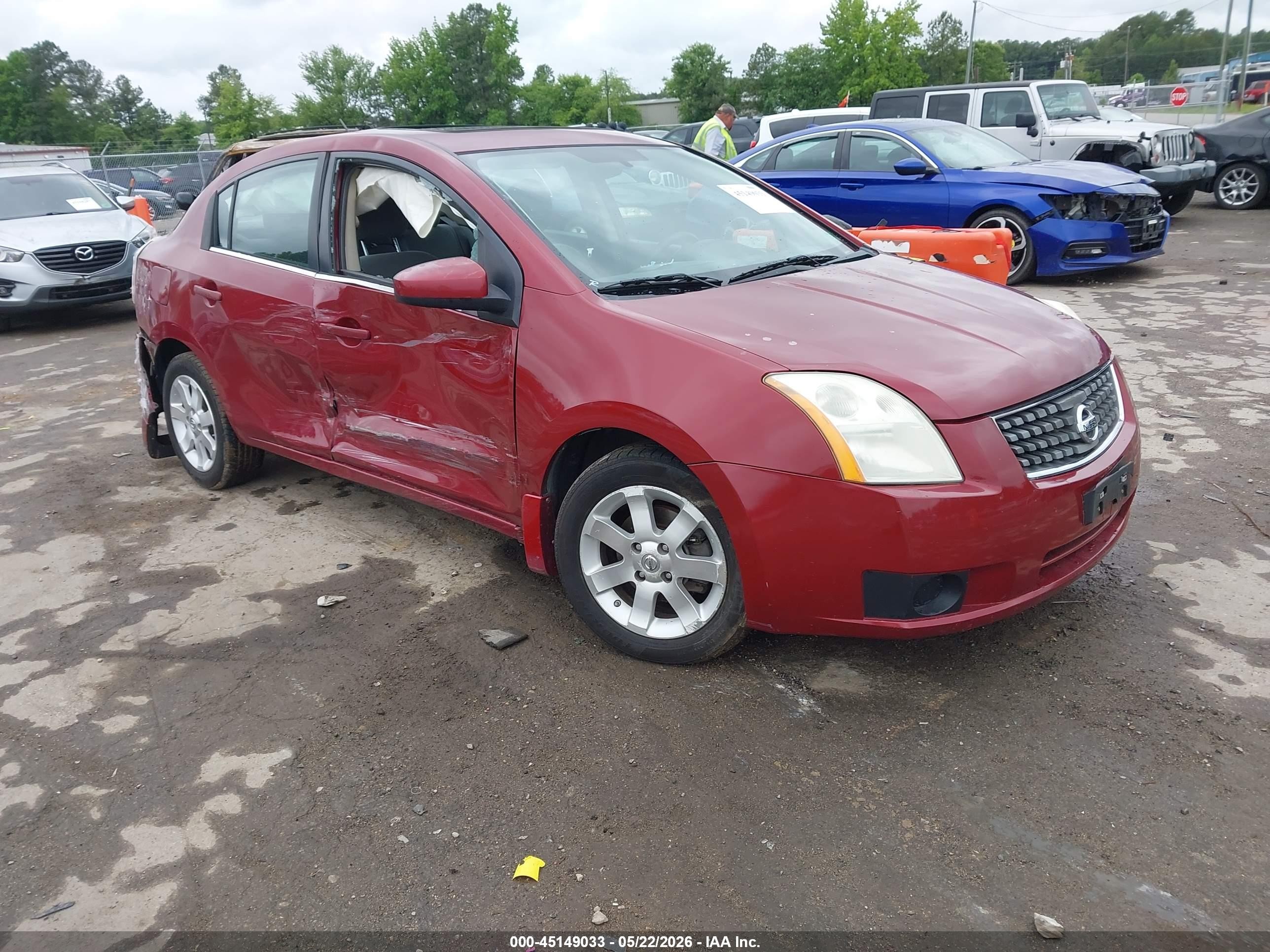 2008 Nissan Sentra 2.0, VIN 3N1AB61E98L687864 — Side