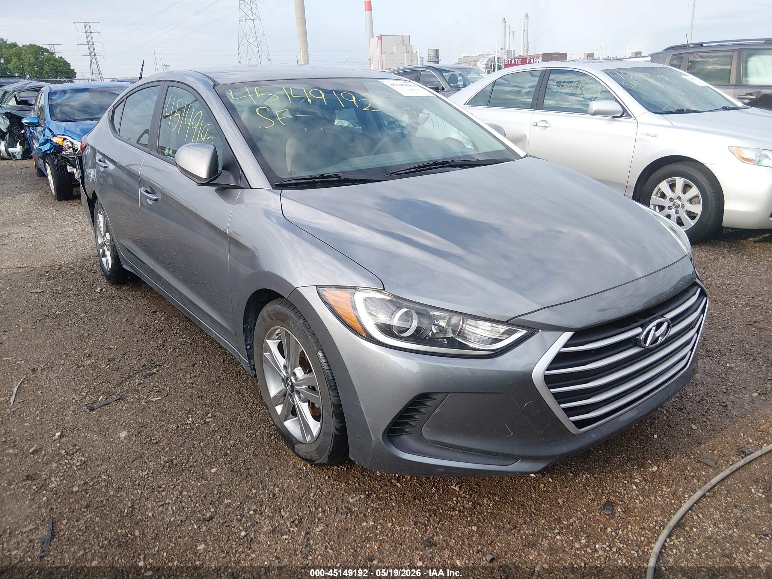 2018 Hyundai Elantra Limited, VIN KMHD84LF1JU591964 — Rear end