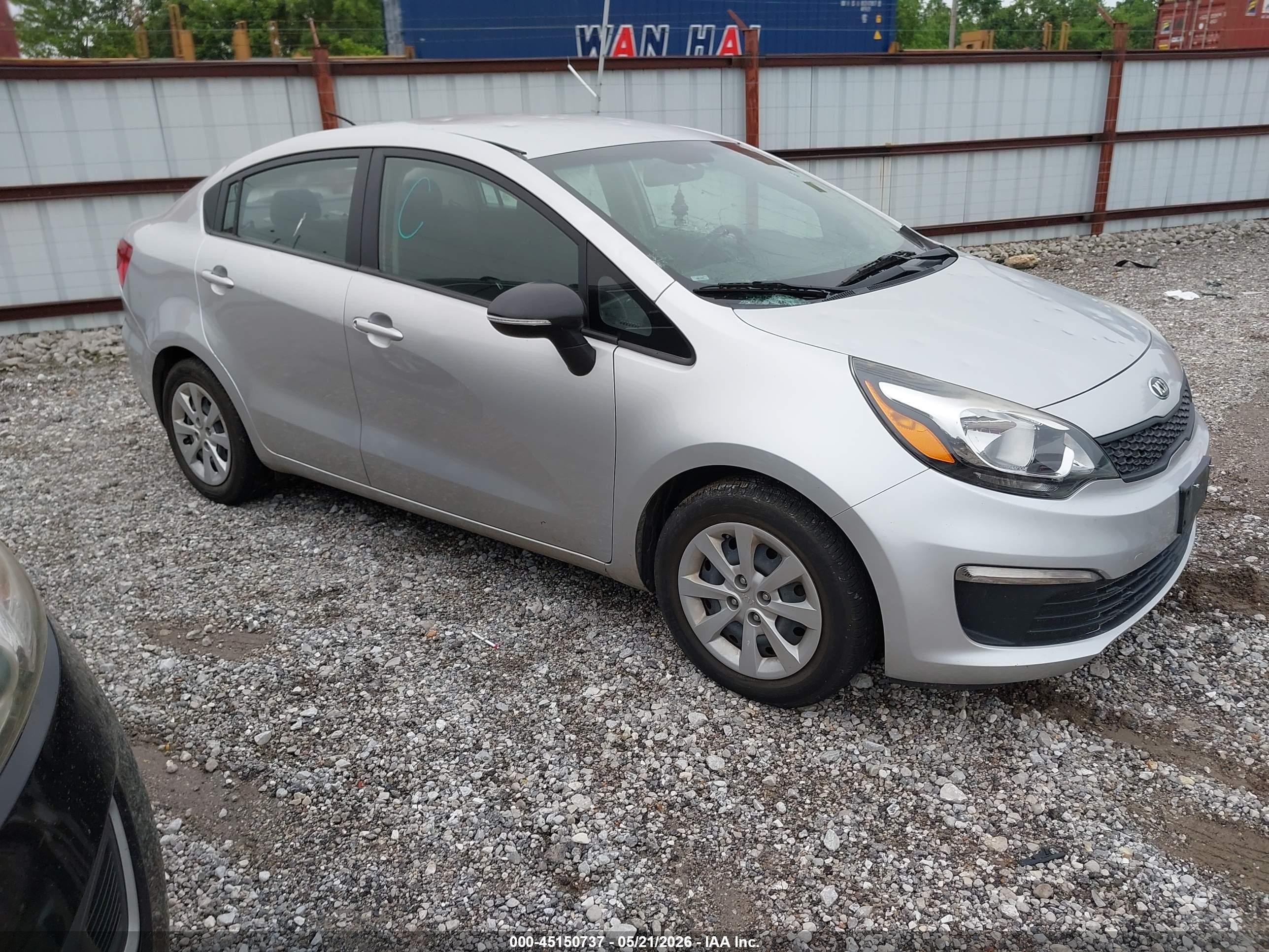 2016 Kia Rio LX, VIN KNADM4A3XG6678992 — Hail
