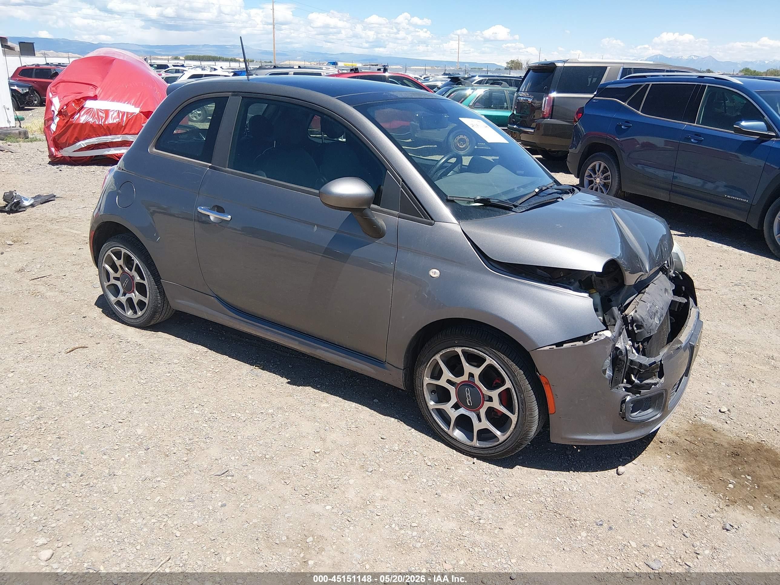 2012 FIAT 500 Sport, VIN 3C3CFFBR1CT340604 — Front end