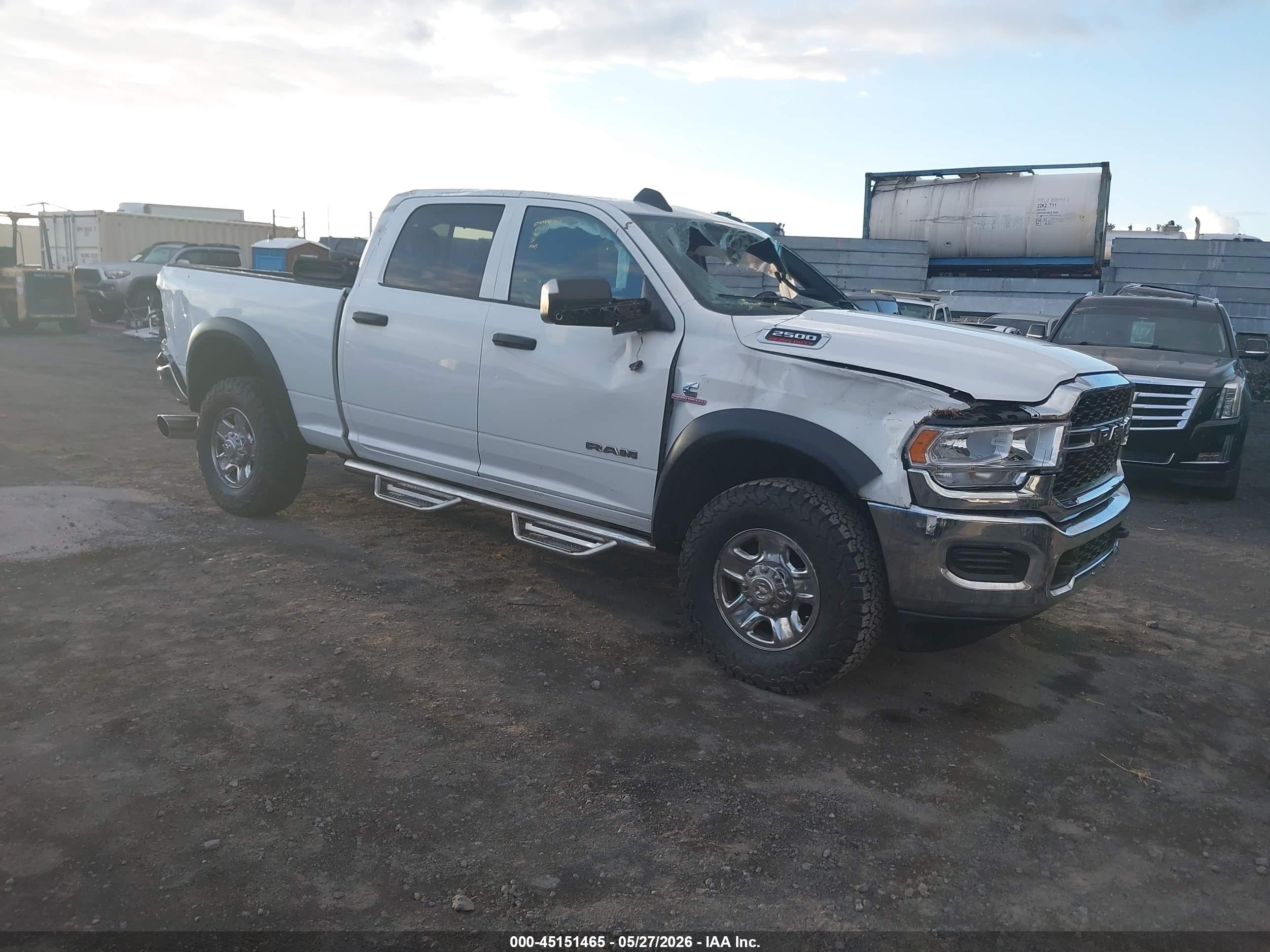 2022 Ram 2500 Tradesman, VIN 3C6UR5CL9NG161631 — Rollover