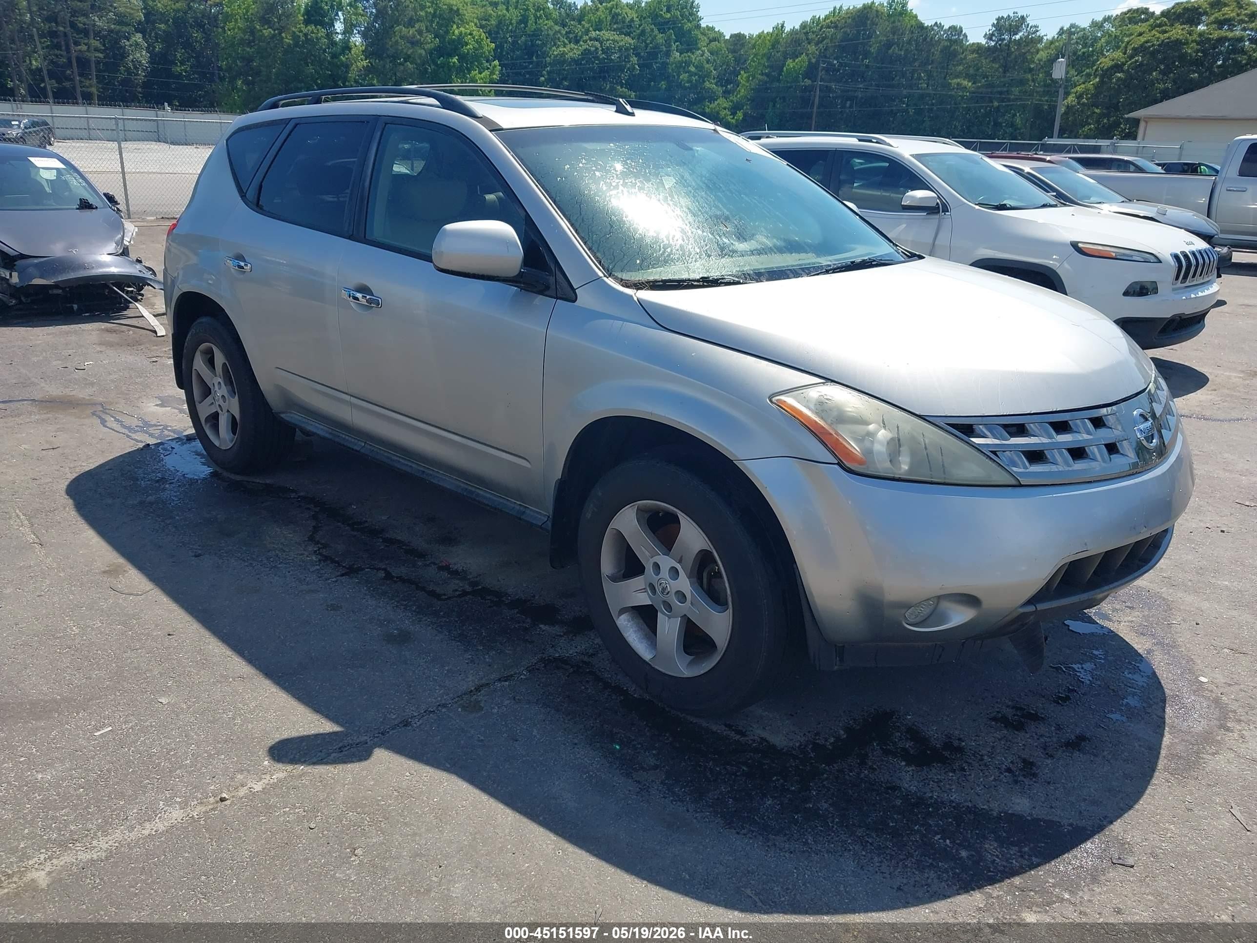 2005 Nissan Murano SE, VIN JN8AZ08T65W318674 — Rear end