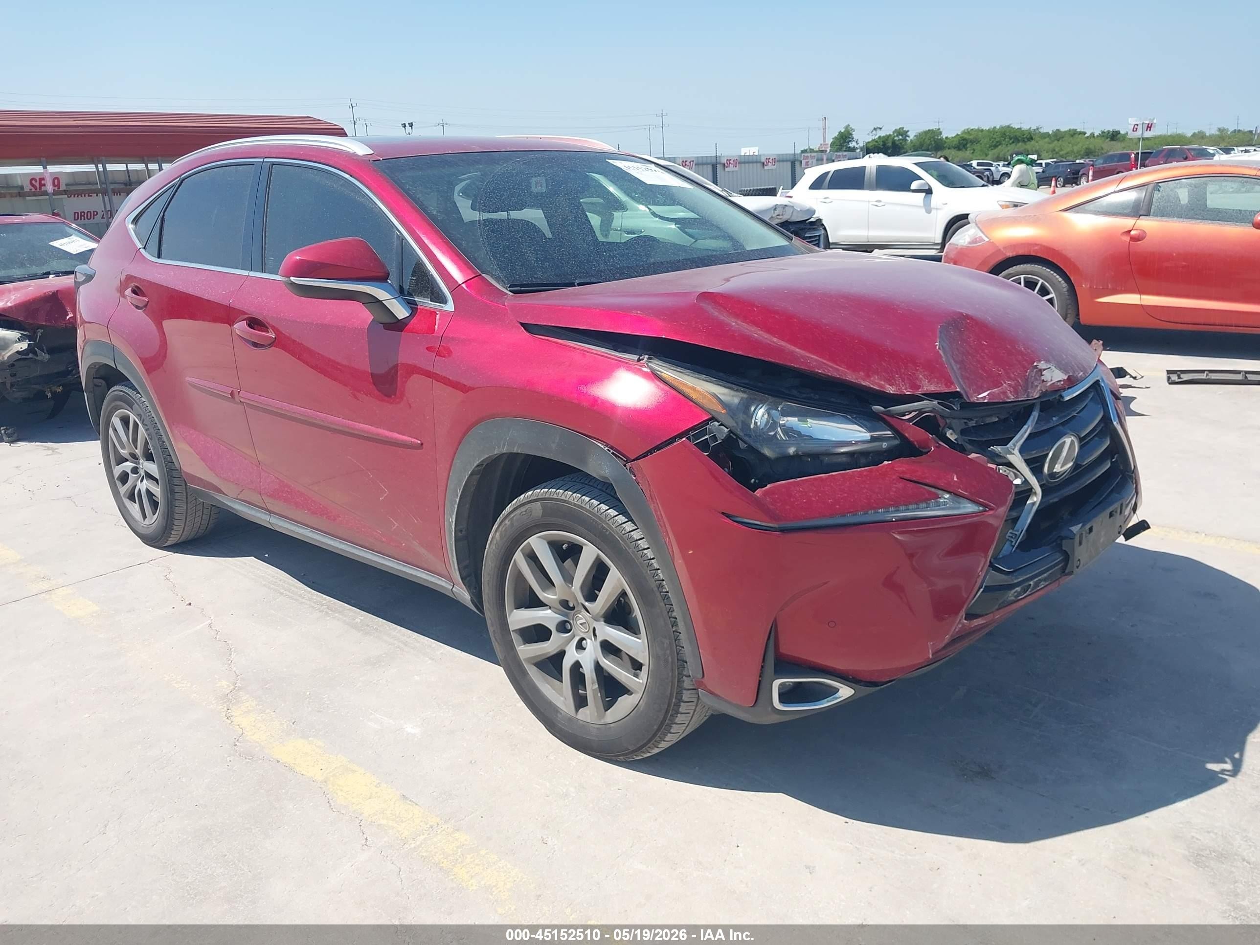 2016 Lexus NX F Sport, VIN JTJYARBZ6G2046749 — Front end