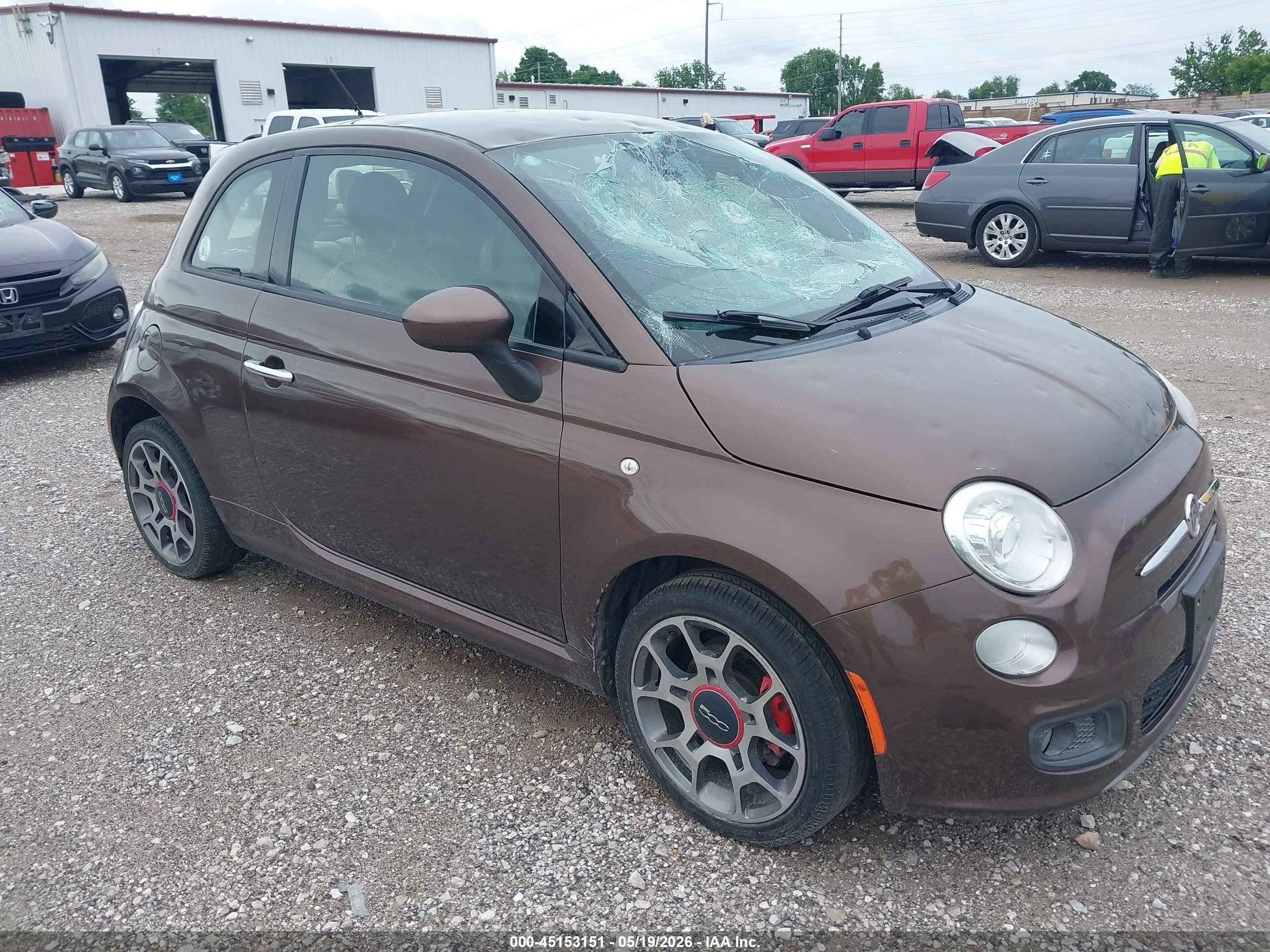2015 FIAT 500 Sport, VIN 3C3CFFBR6FT657301 — Hail