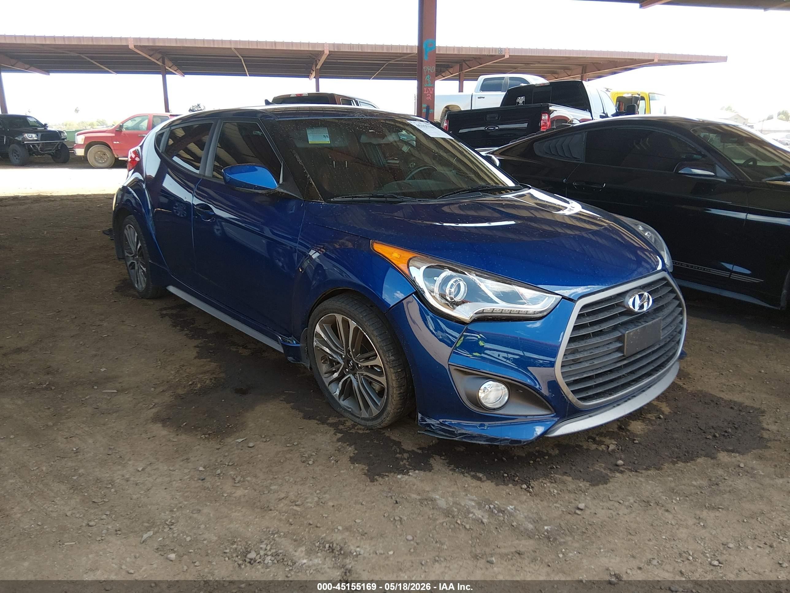 2016 Hyundai Veloster Turbo, VIN KMHTC6AE3GU285485 — Front end