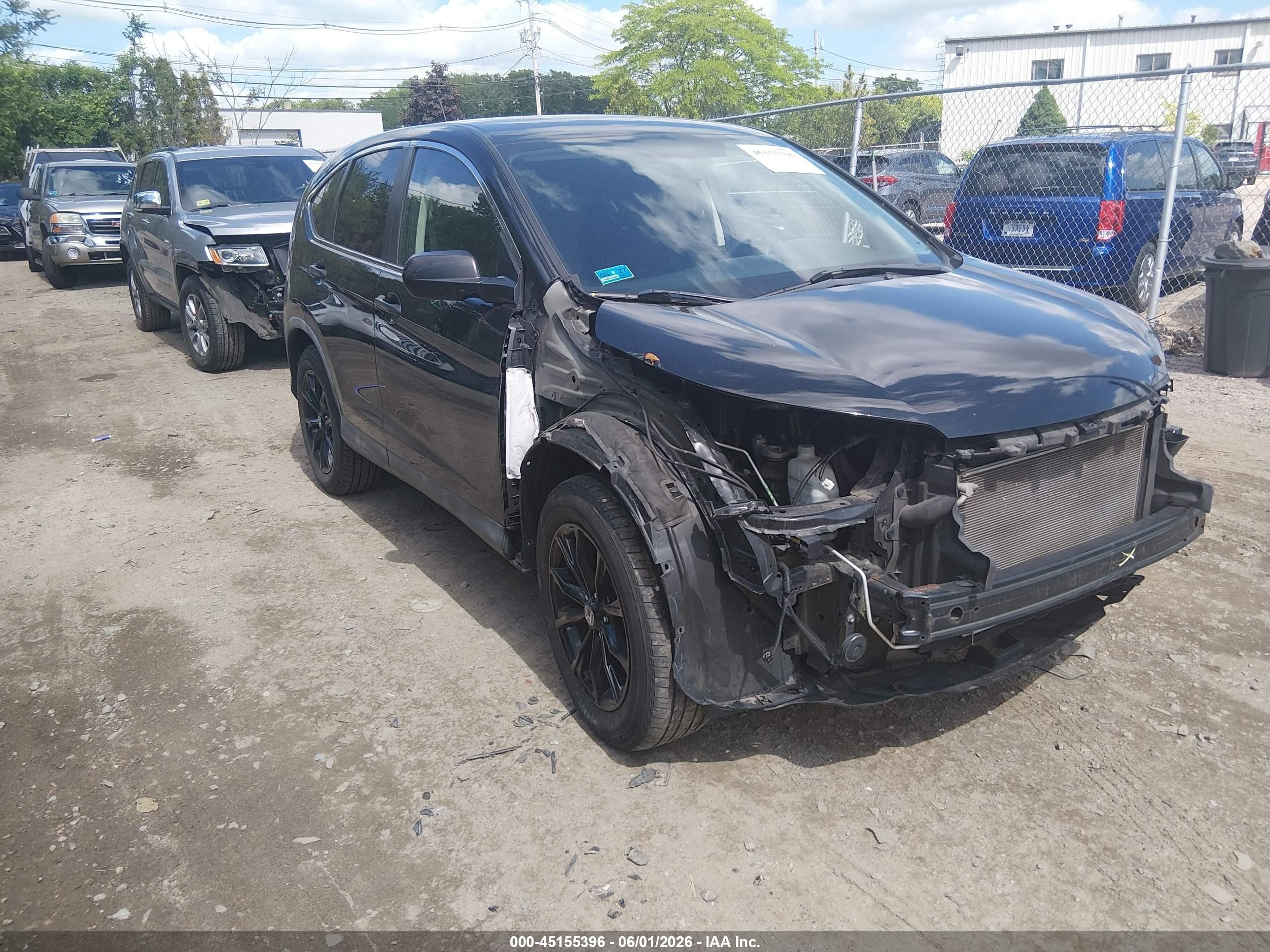 2014 Honda CR-V LX, VIN 2HKRM4H35EH621343 — Frame damage